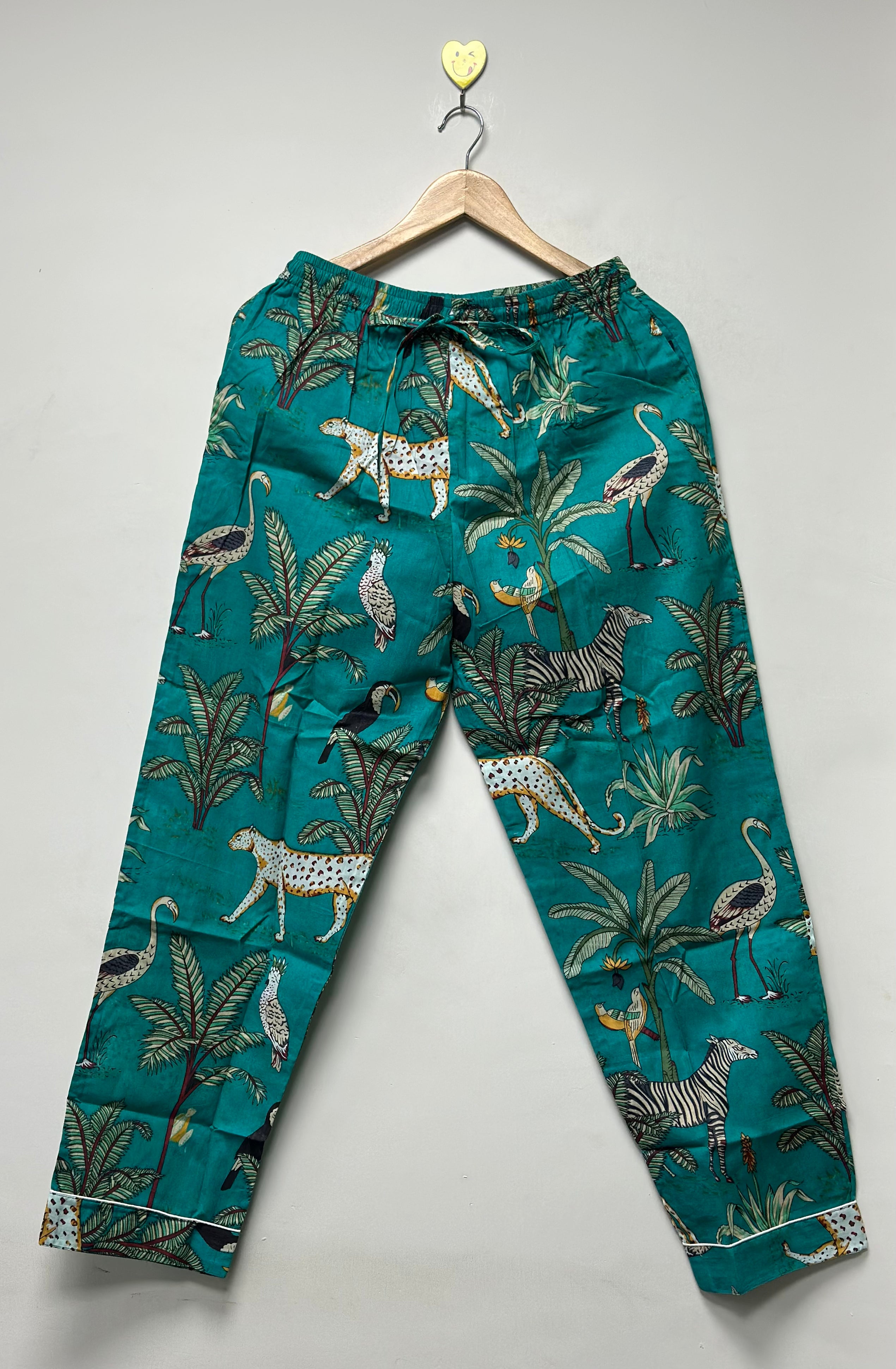 Image of Cotton jungle print Night Suit for Women Handmade Pajama Set