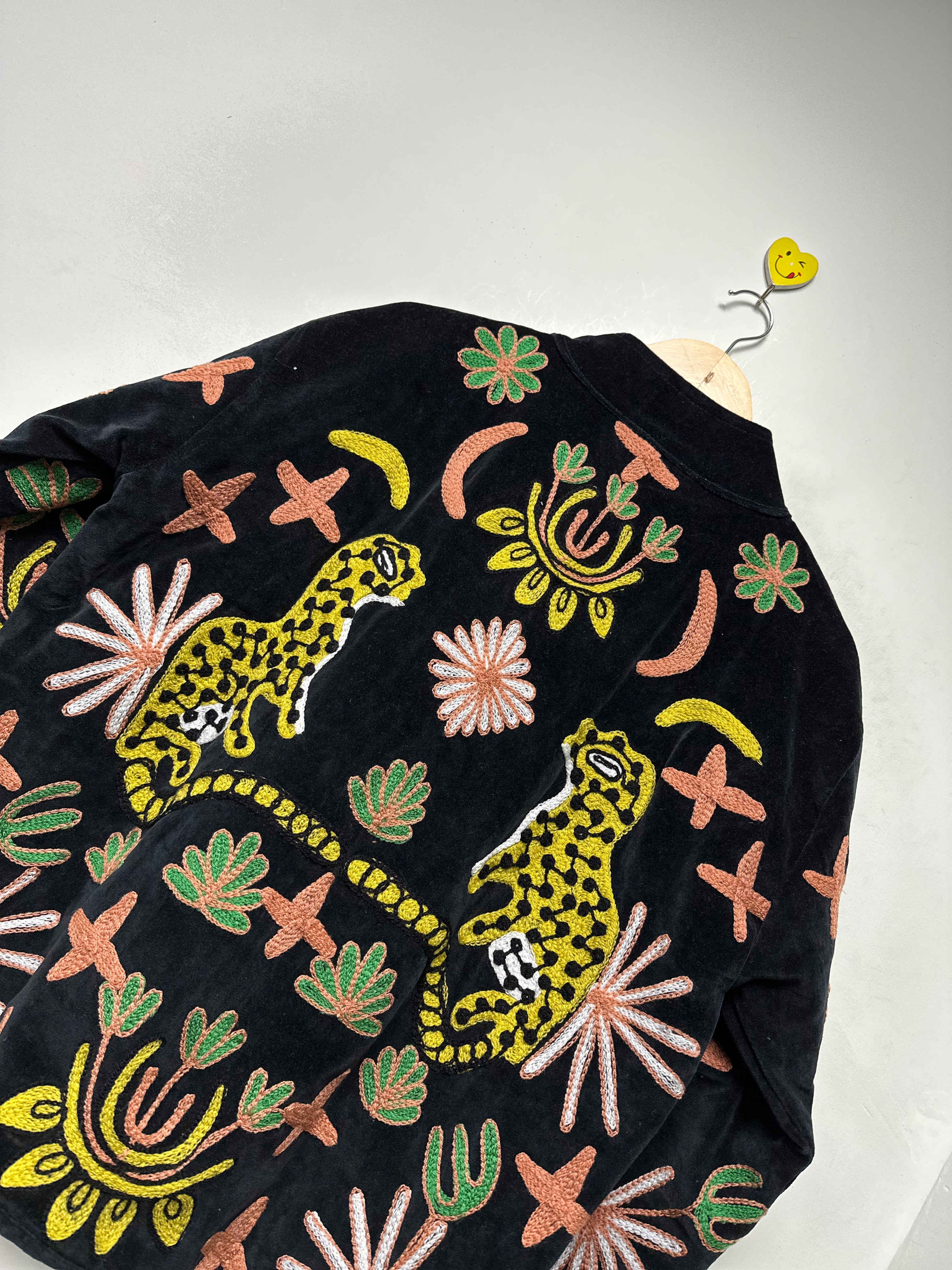 Tiger print velvet bomber jacket for women & men