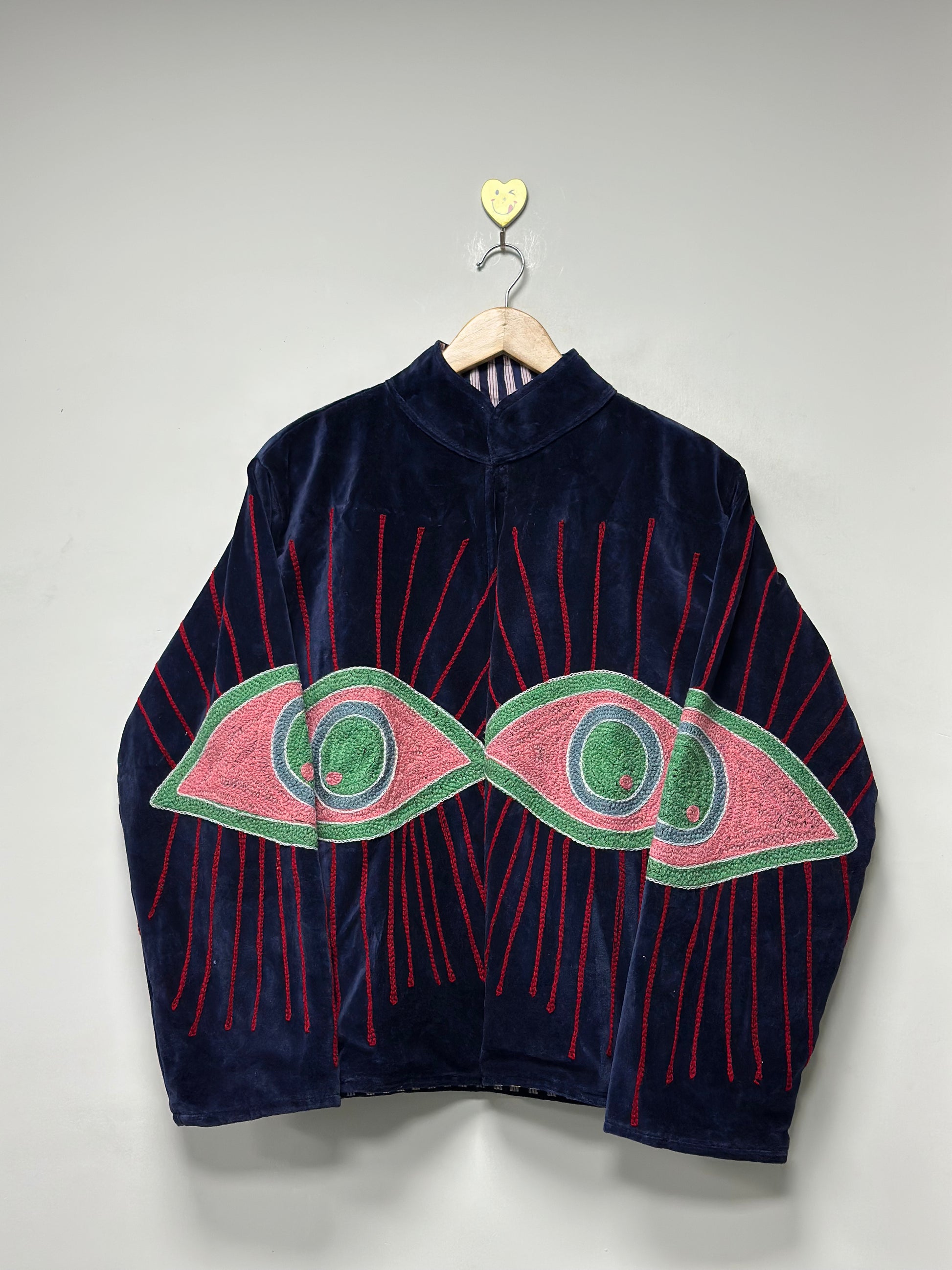 Handmade Cotton Jacket Floral Embroidery velvet jacket