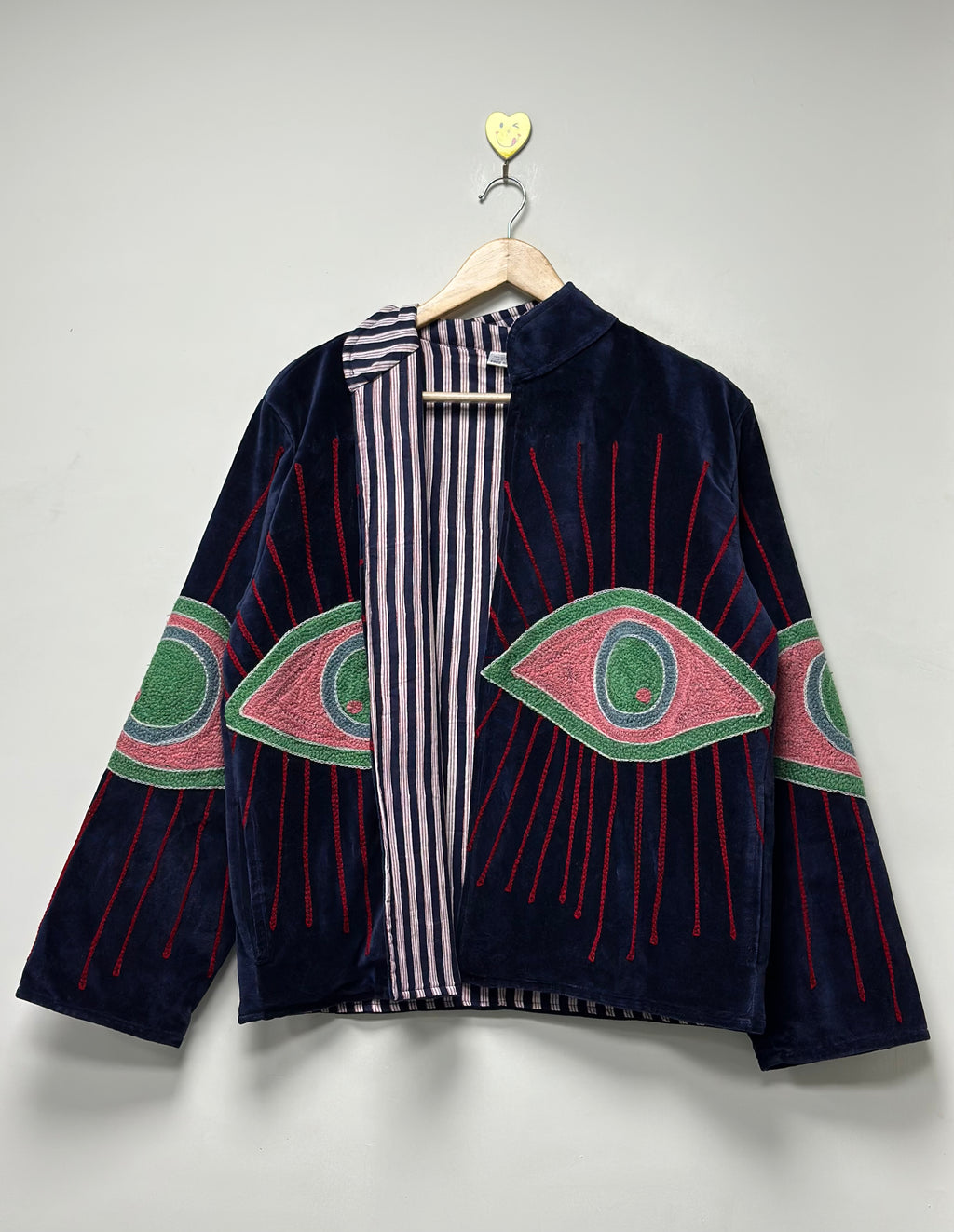 Handmade Cotton Jacket Floral Embroidery velvet jacket