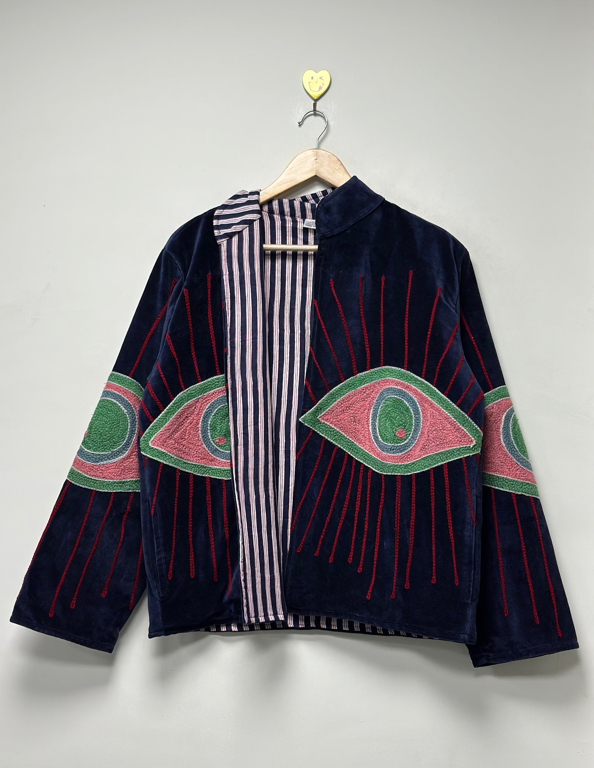 Handmade Cotton Jacket Floral Embroidery velvet jacket