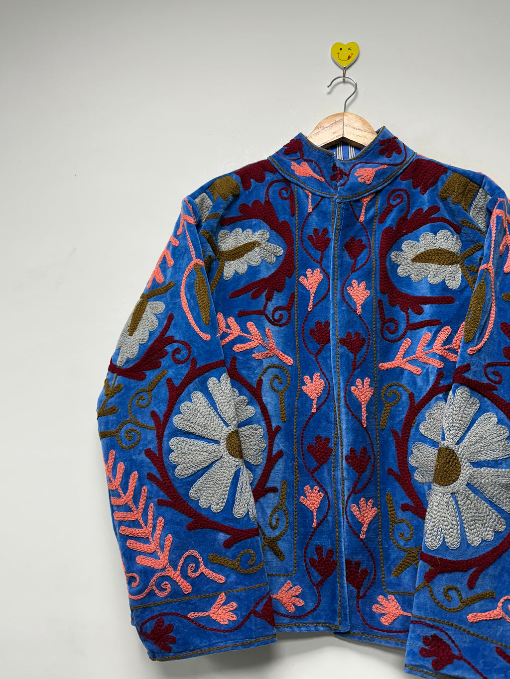 Floral Embroidered Velvet Suzani Jacket