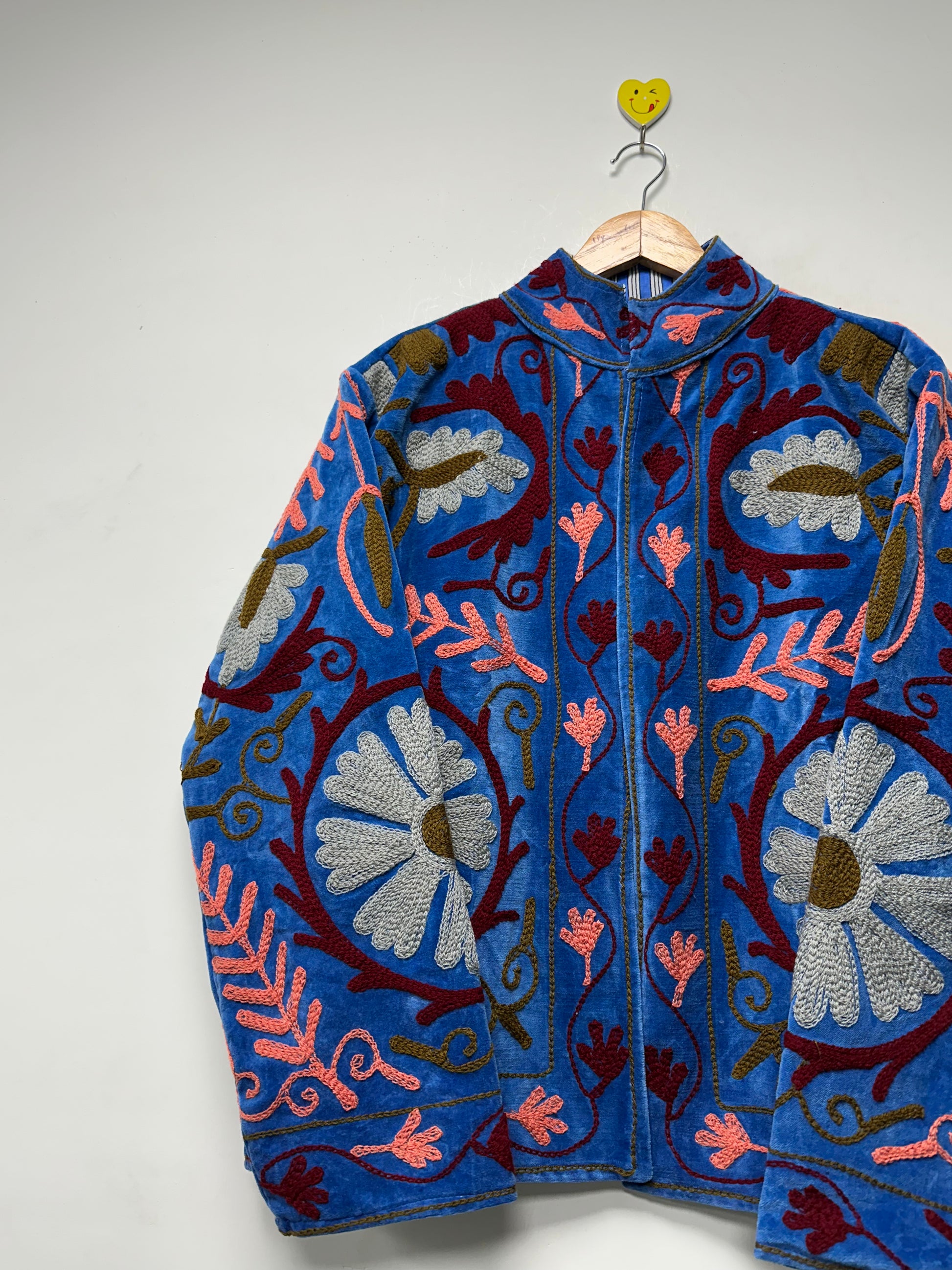 Floral Embroidered Velvet Suzani Jacket
