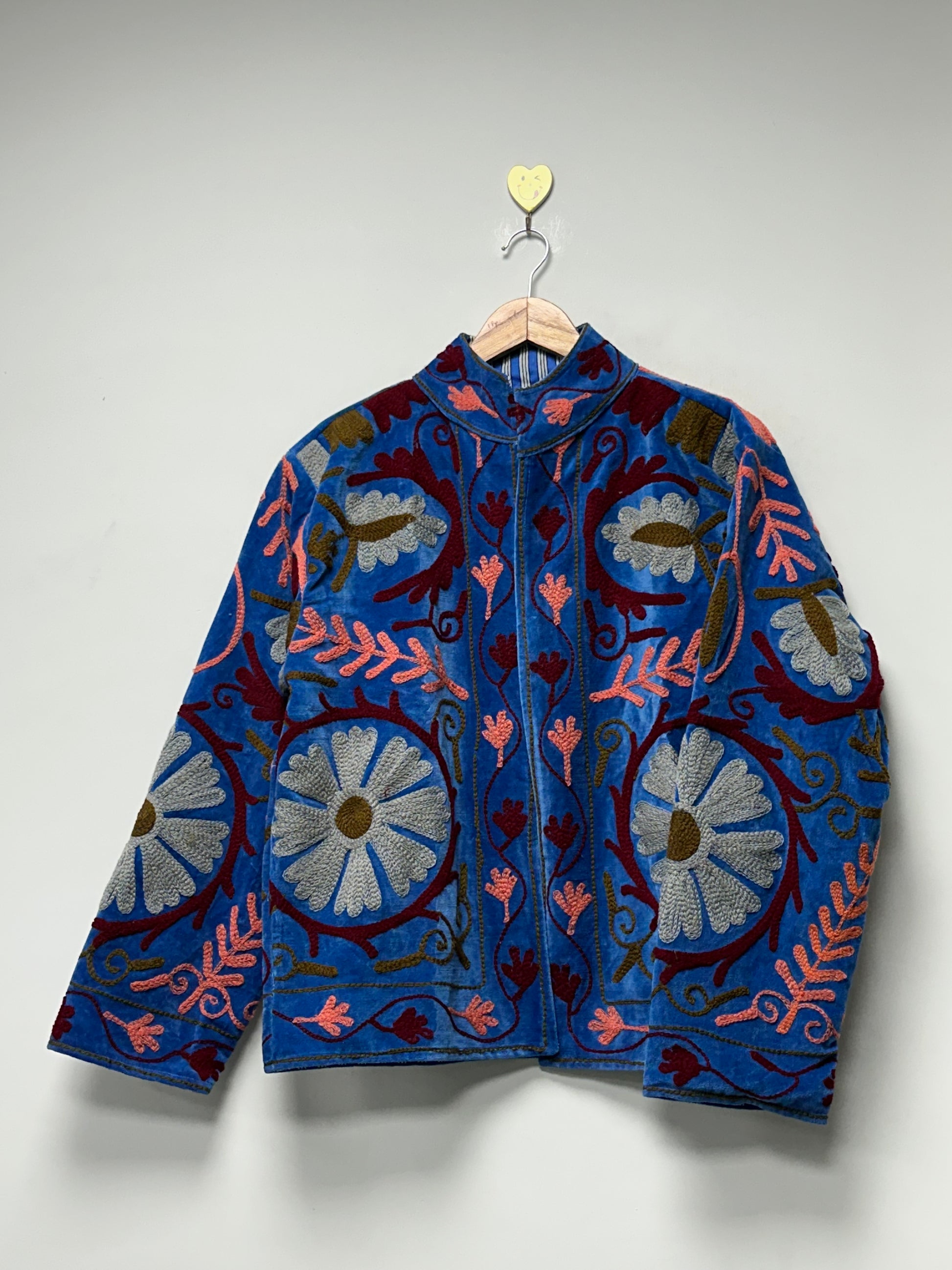 Floral Embroidered Velvet Suzani Jacket