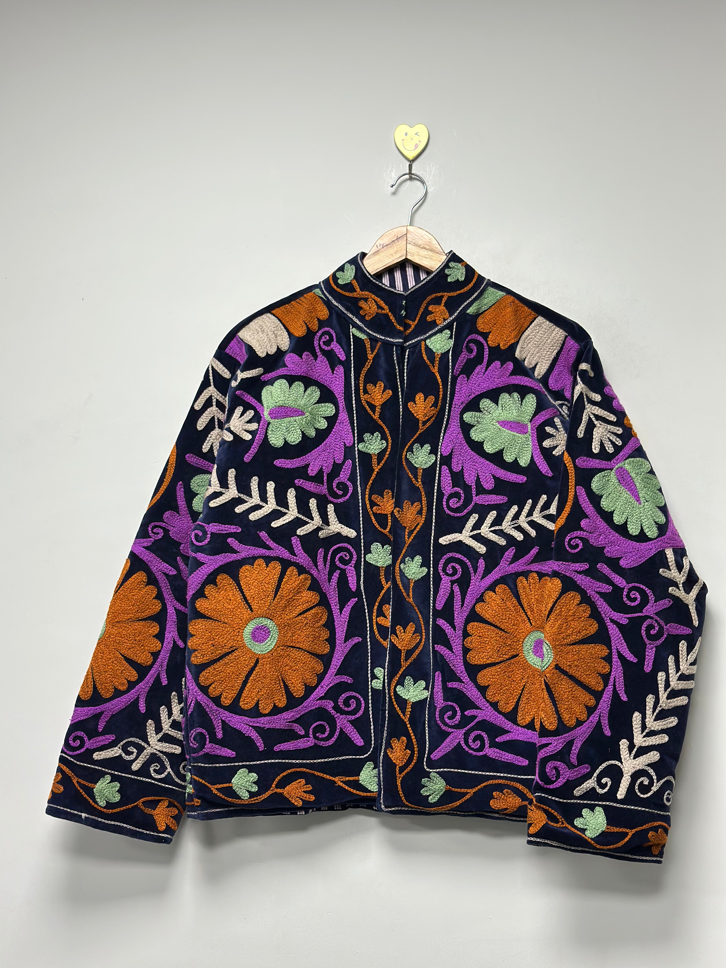 Image of Unique Floral Suzani Jacket Handmade Ethnic Cotton Wear