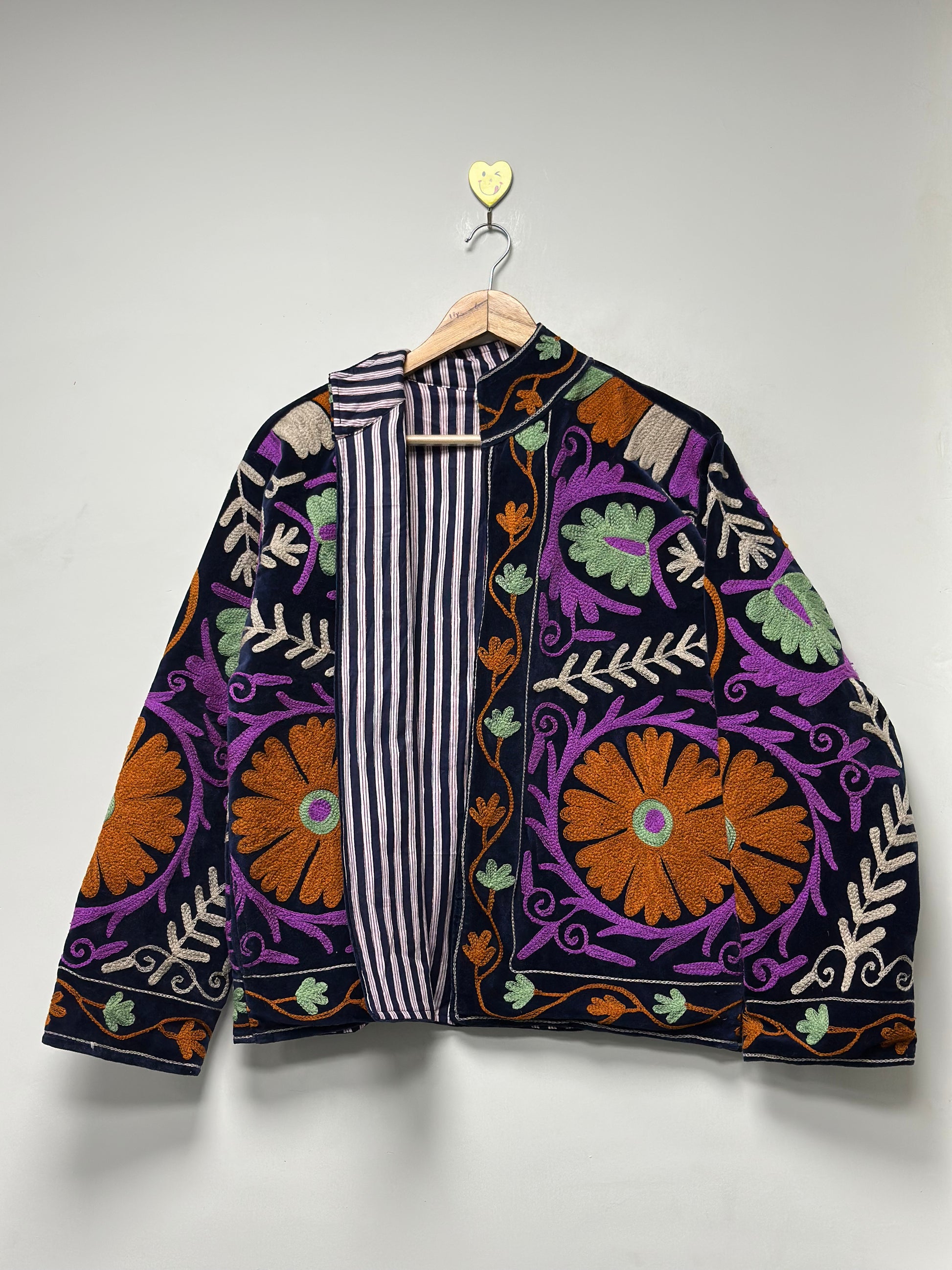 Unique Floral Suzani Jacket Handmade Ethnic Cotton Wear