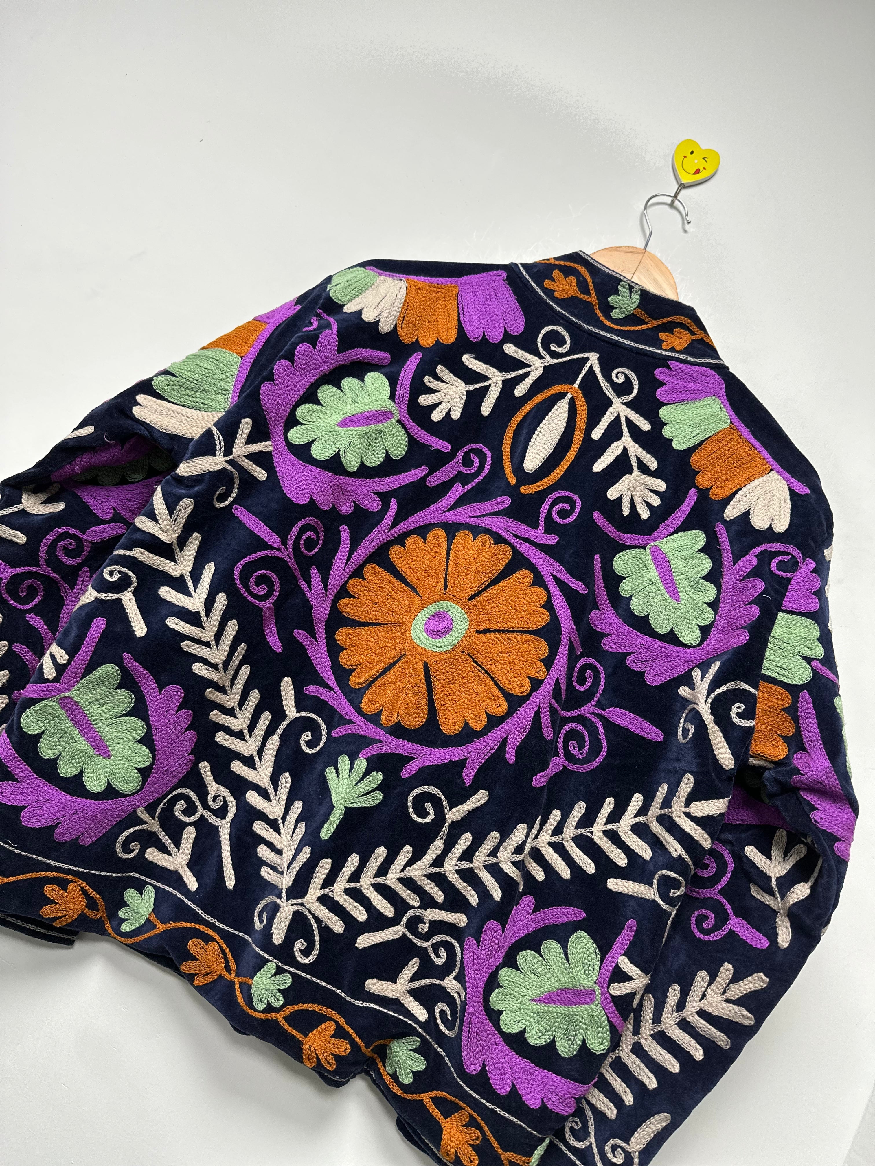 Image of Unique Floral Suzani Jacket Handmade Ethnic Cotton Wear