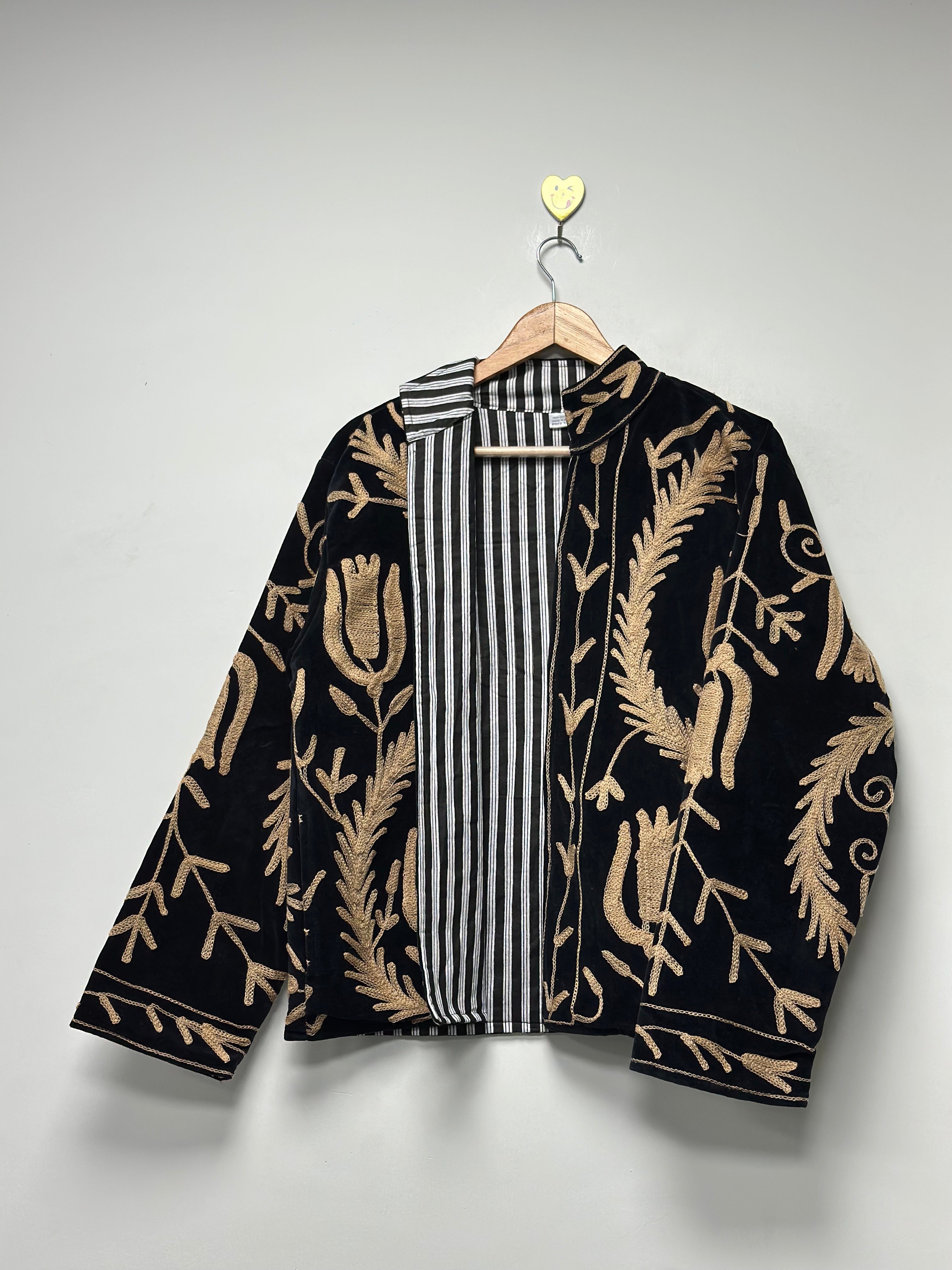 Women’s Handmade Suzani Jacket Floral Cotton Embroidery
