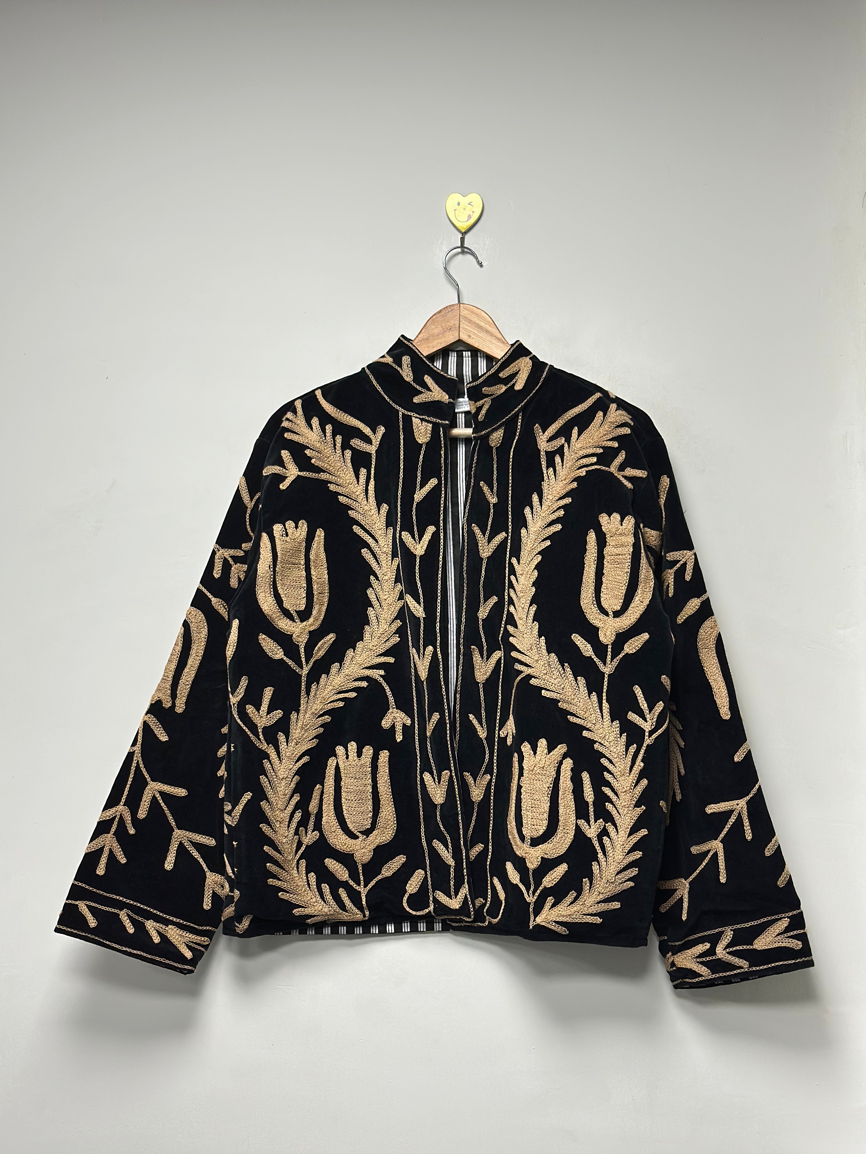 Women’s Handmade Suzani Jacket Floral Cotton Embroidery