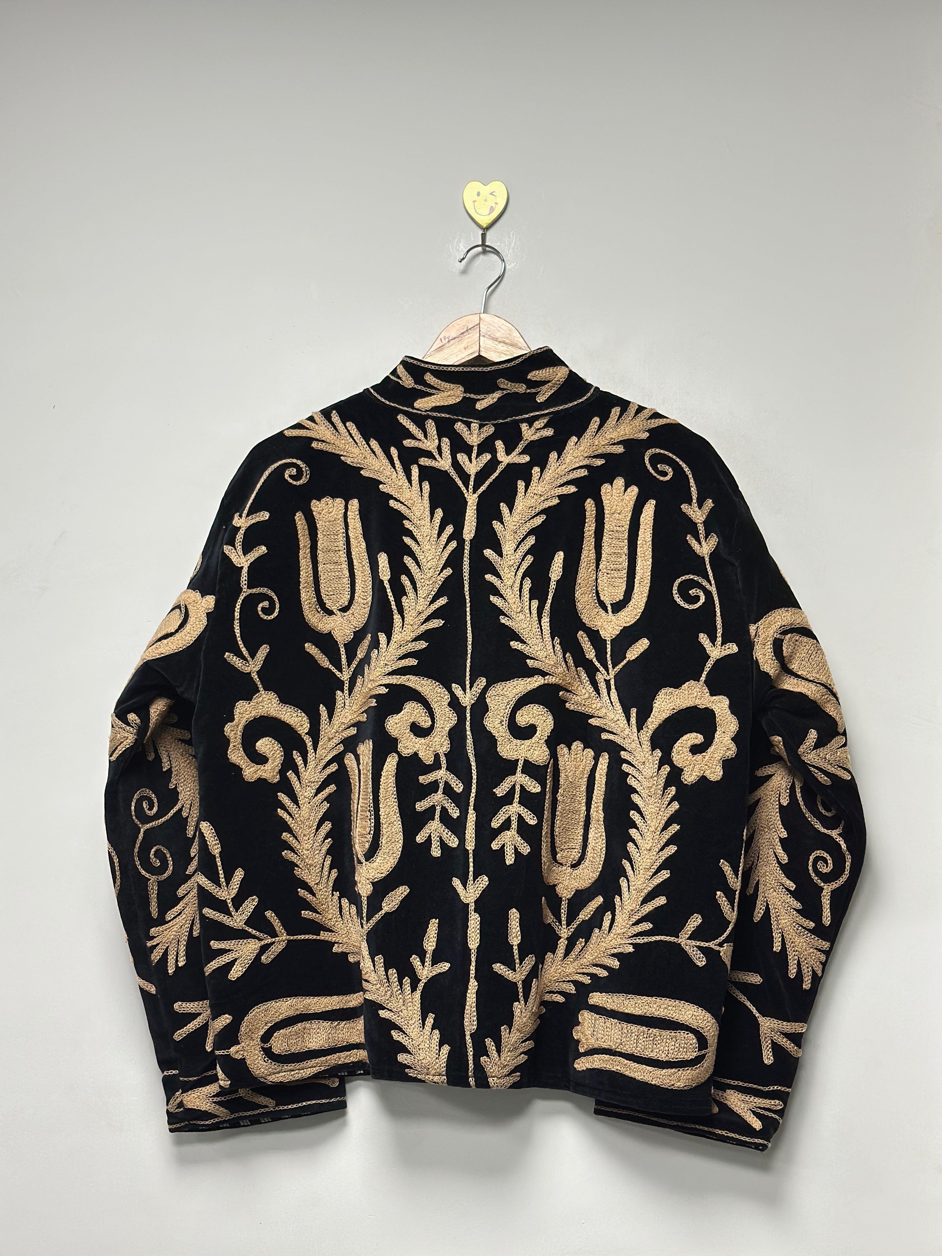 Women’s Handmade Suzani Jacket Floral Cotton Embroidery