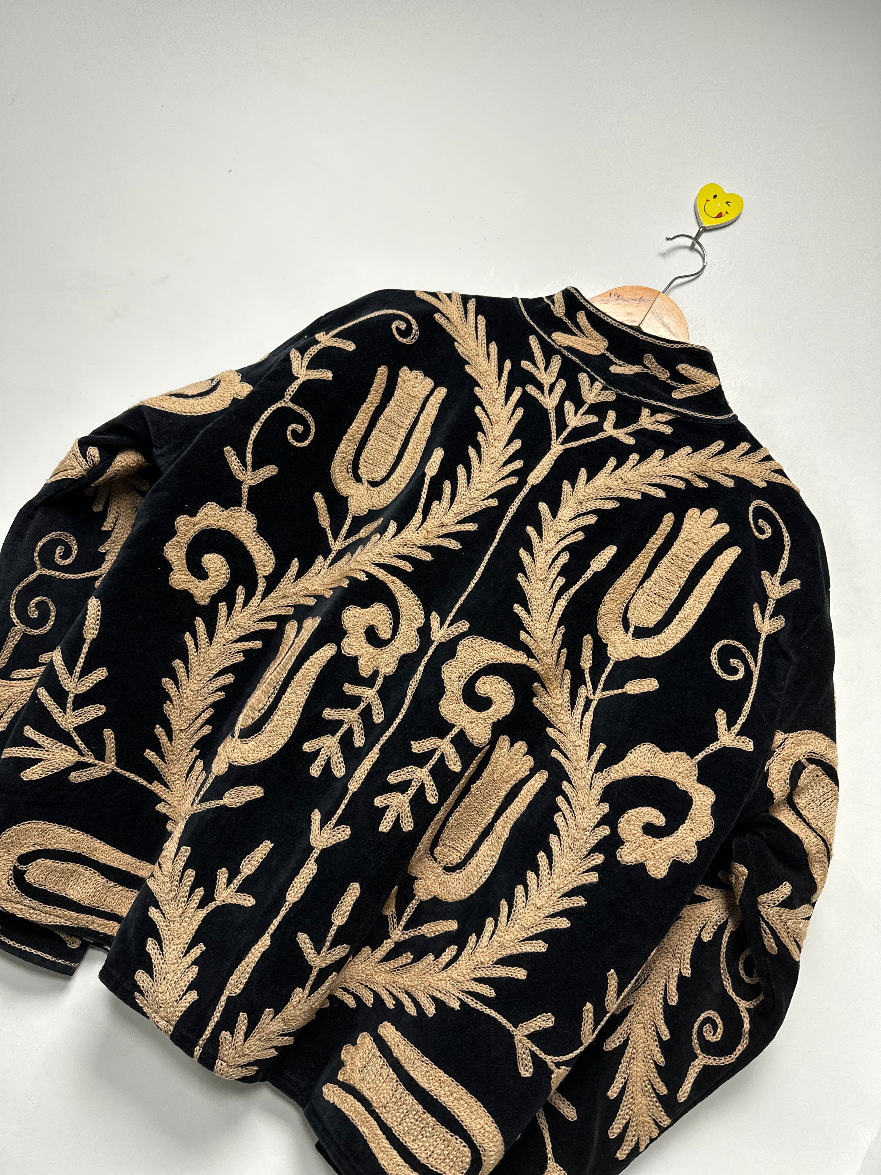 Women’s Handmade Suzani Jacket Floral Cotton Embroidery