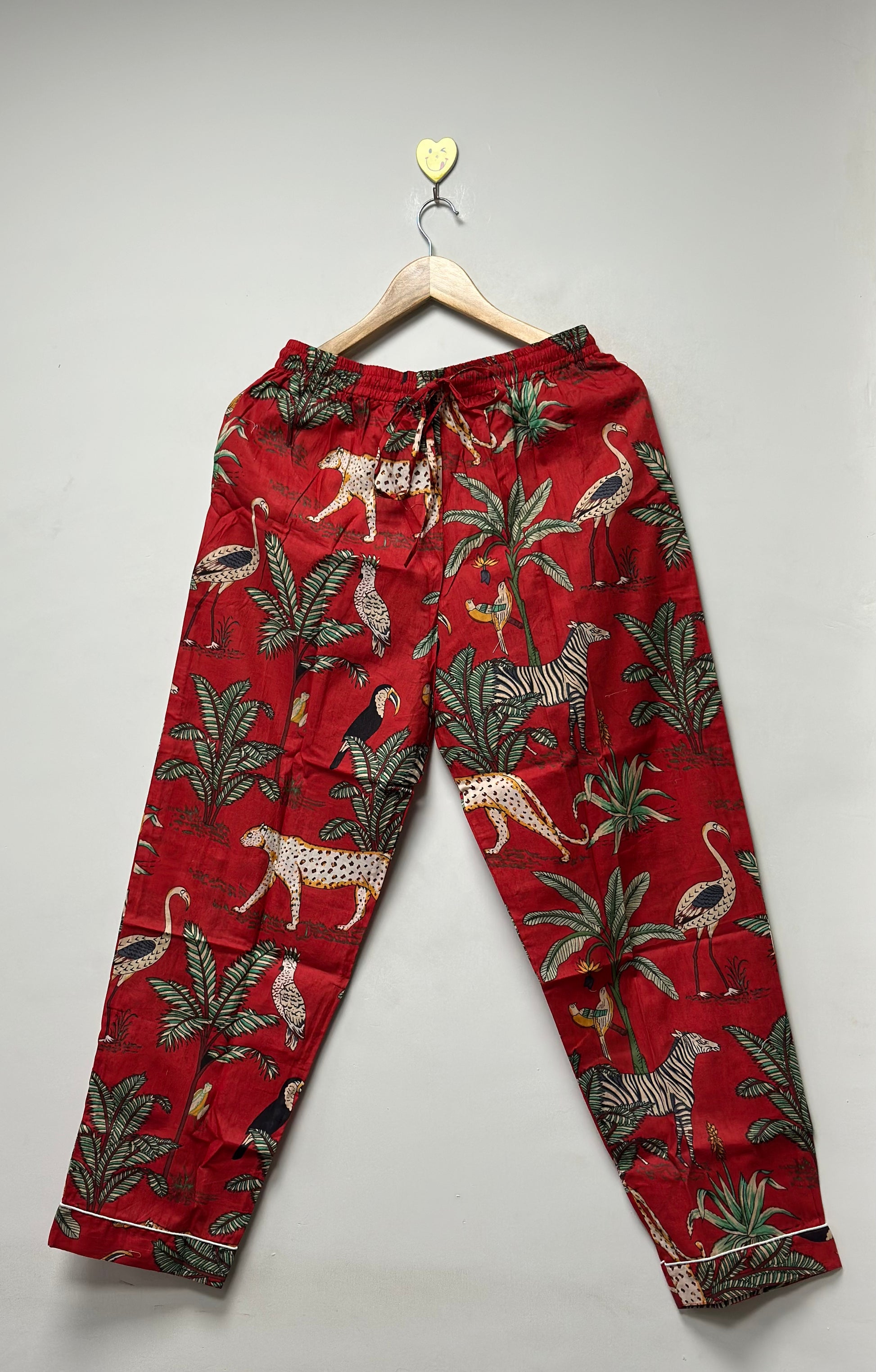 Jugle Print Pajama Set For Women Soft Cotton Sleepwear