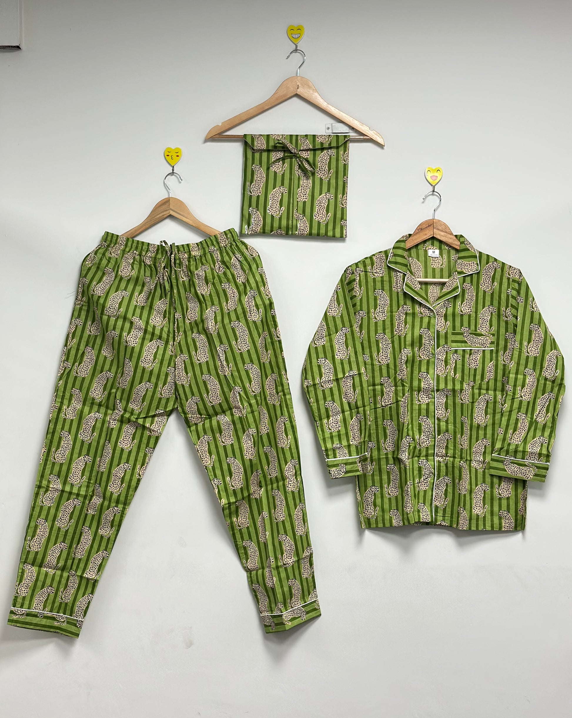 Women’s Floral Cotton Pajama Set Handmade Soft Pj set