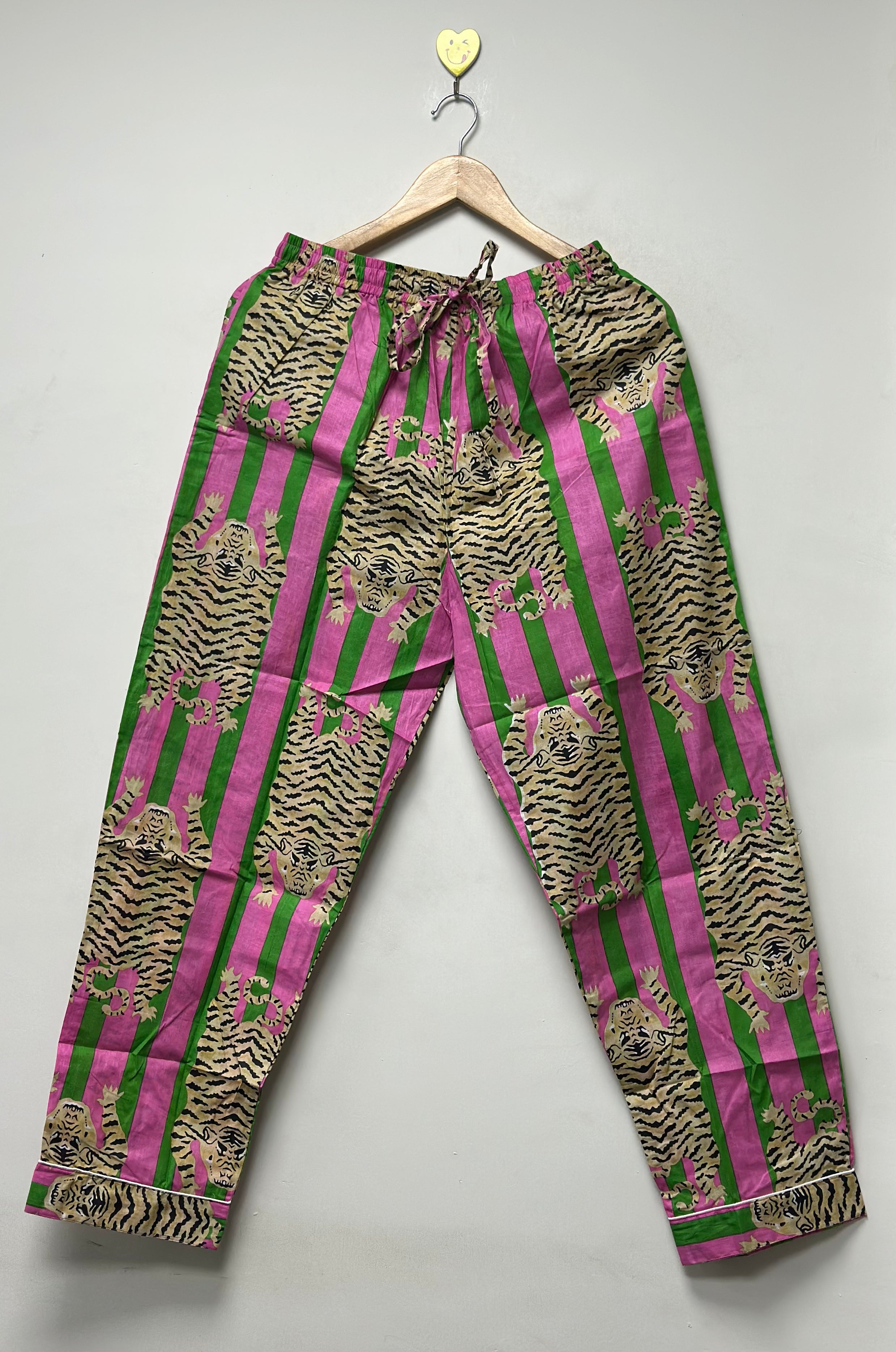 Image of Striped tiger print pj set for women