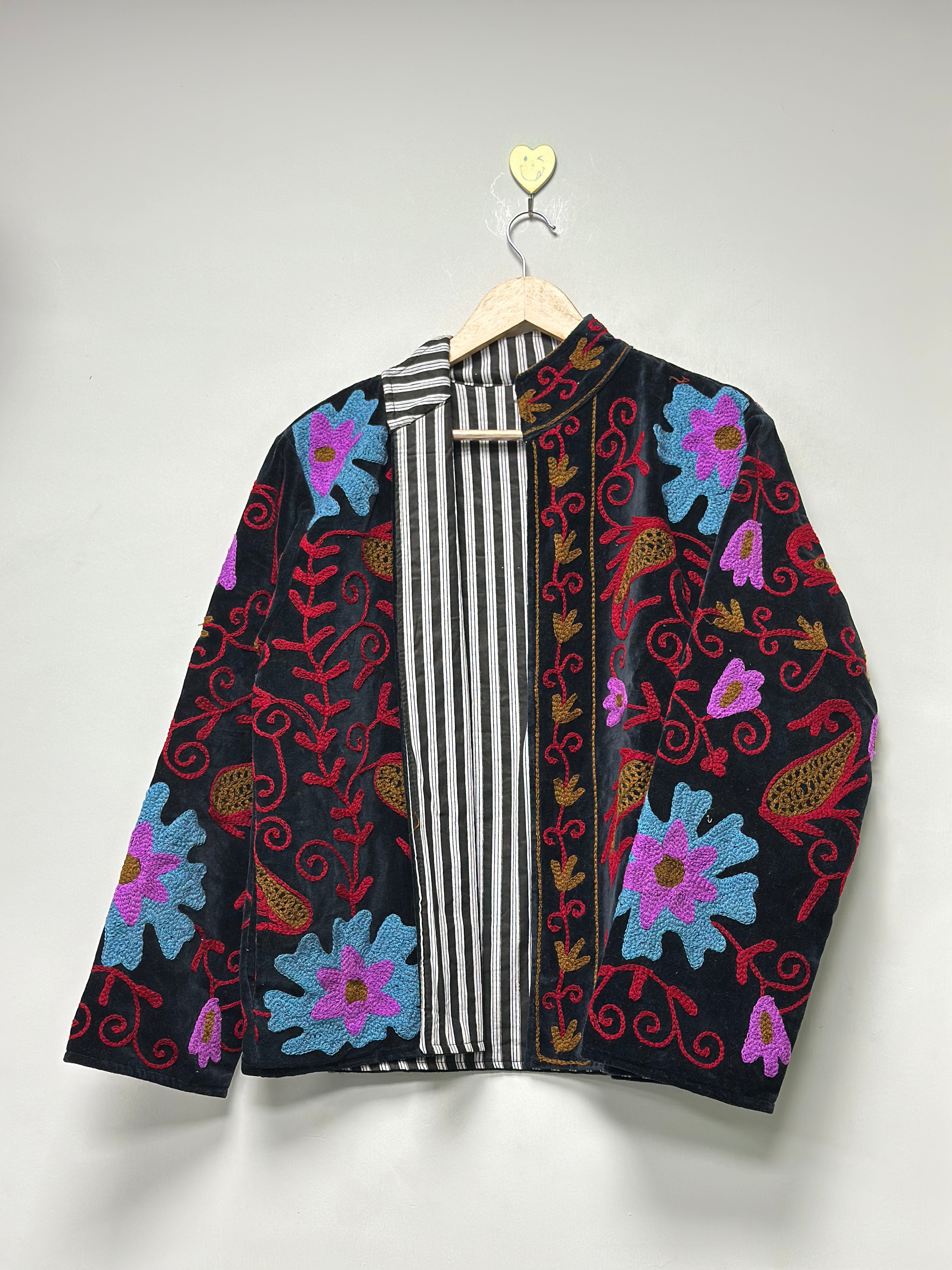 Stylish Handmade Suzani Jacket Vintage Boho Cotton Coat