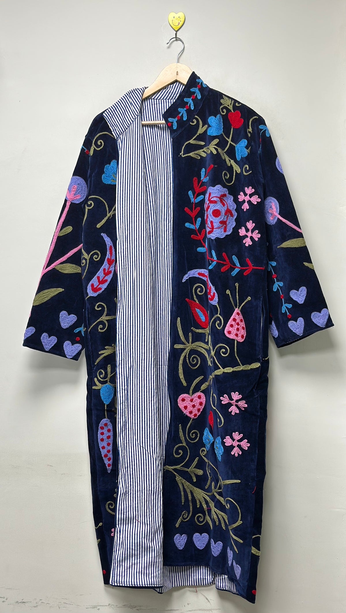 Long Velvet Suzani Jacket