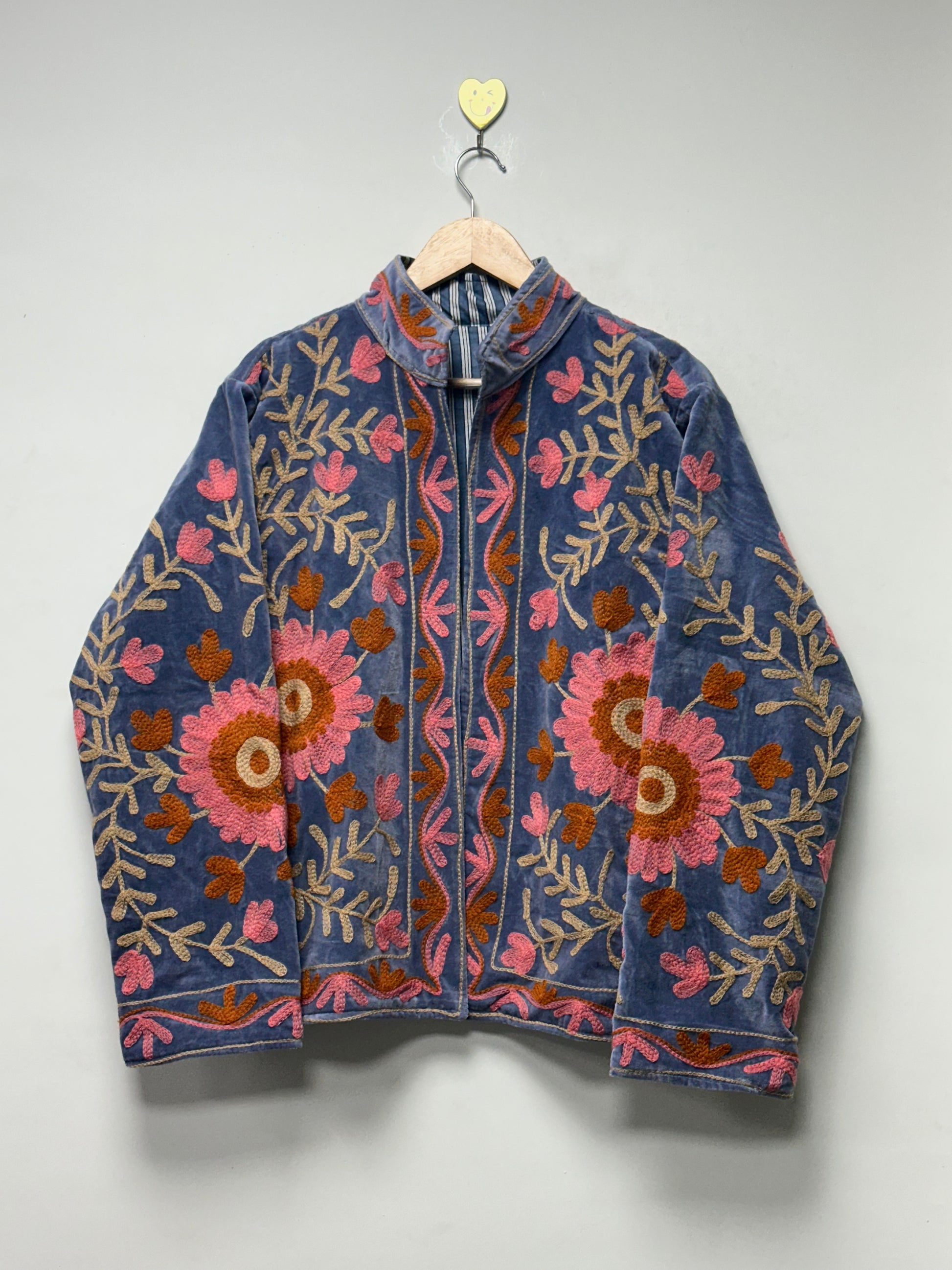 Bohemian Handmade Cotton Coat Artisan Embroidered Women Jacket