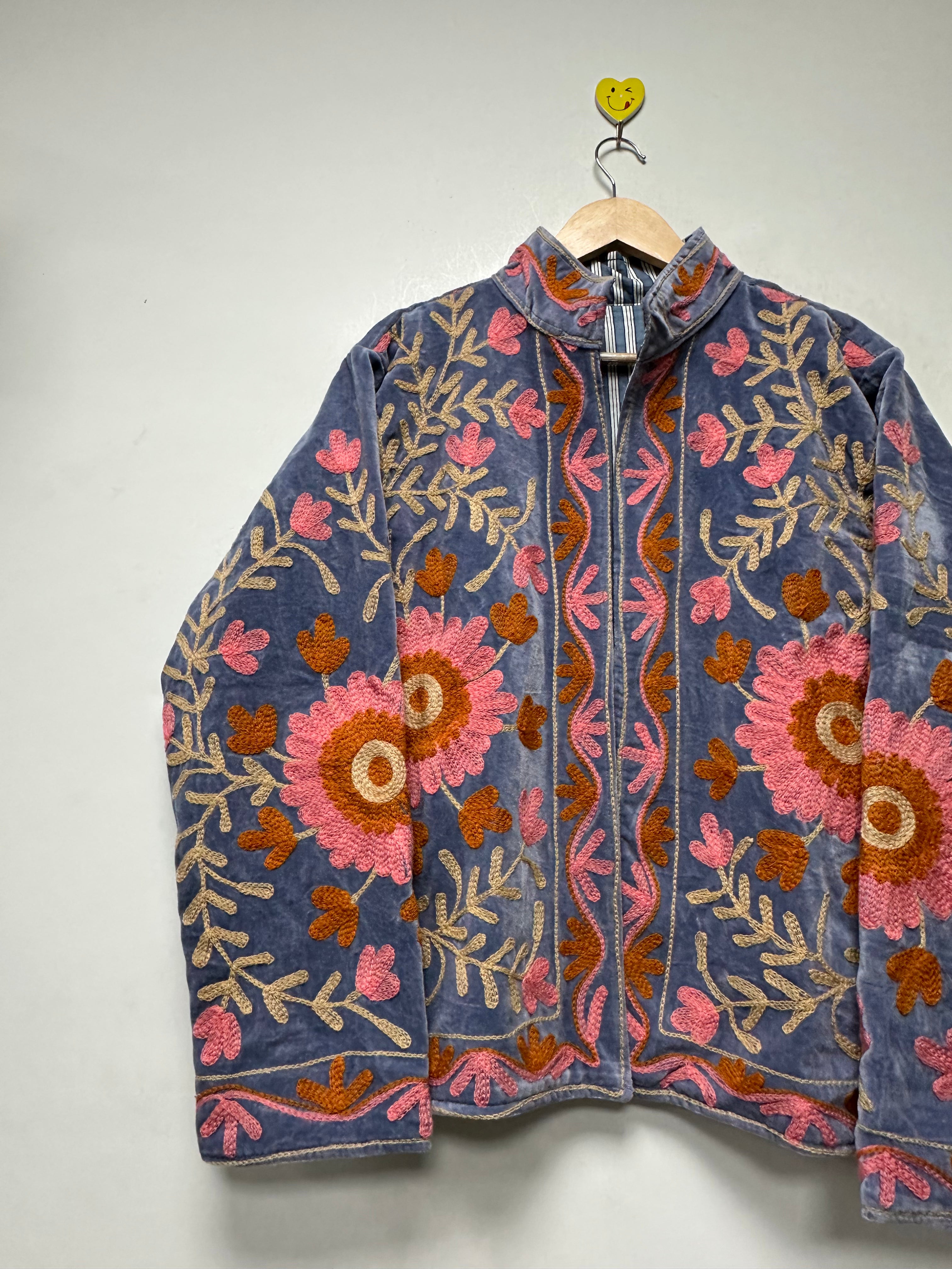 Image of Suzani Embroidered Jacket for women Boho Floral Coat