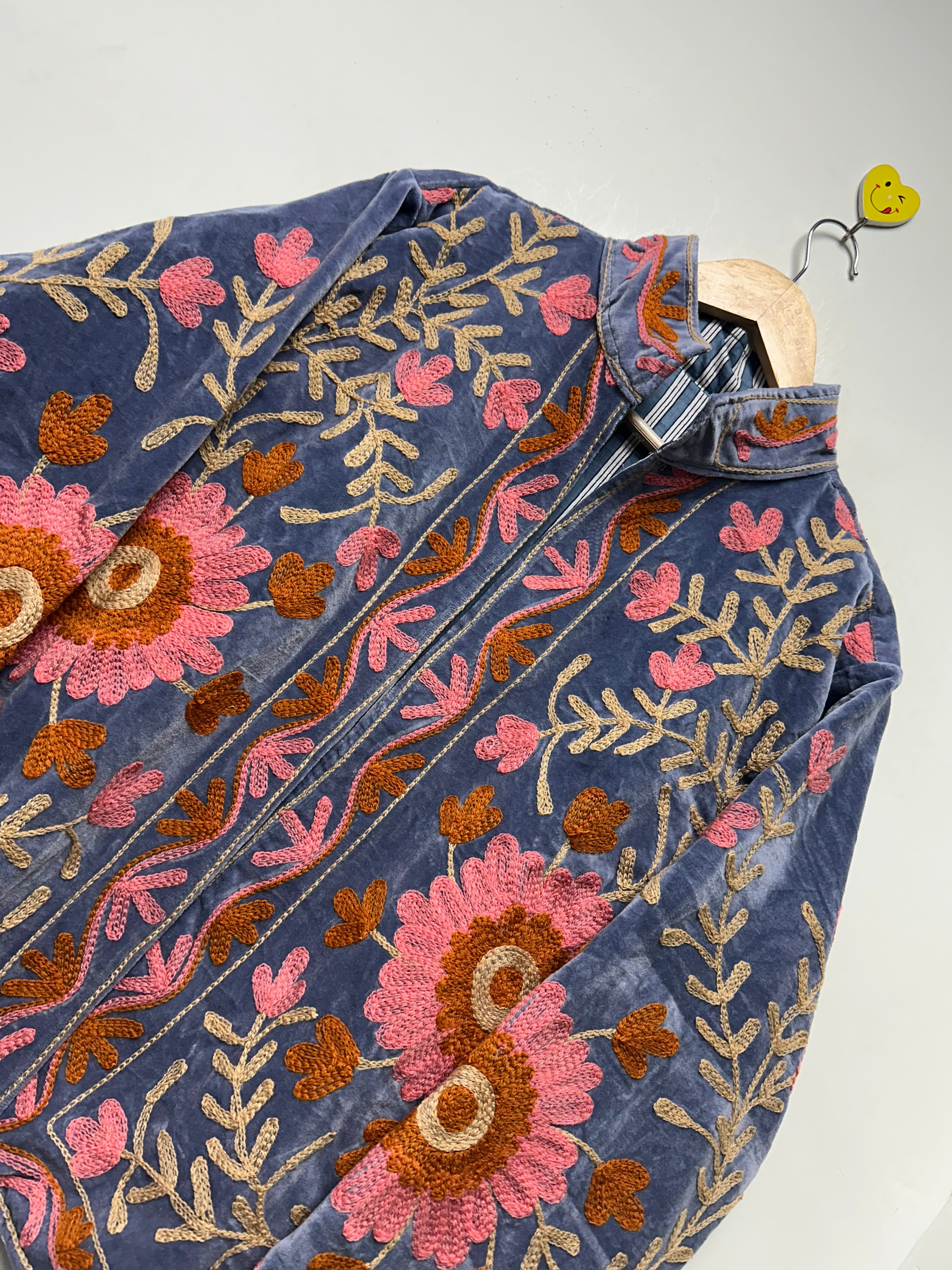 Suzani Embroidered Jacket for women Boho Floral Coat