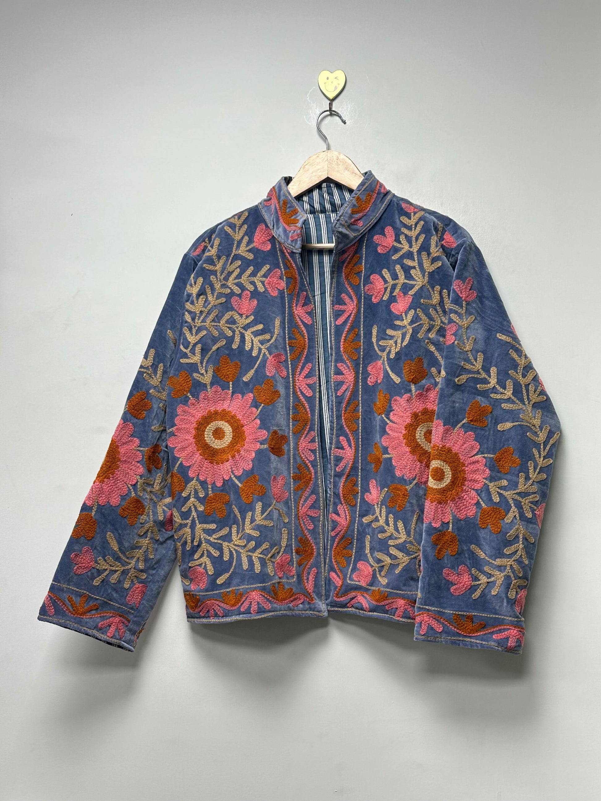 Suzani Embroidered Jacket for women Boho Floral Coat