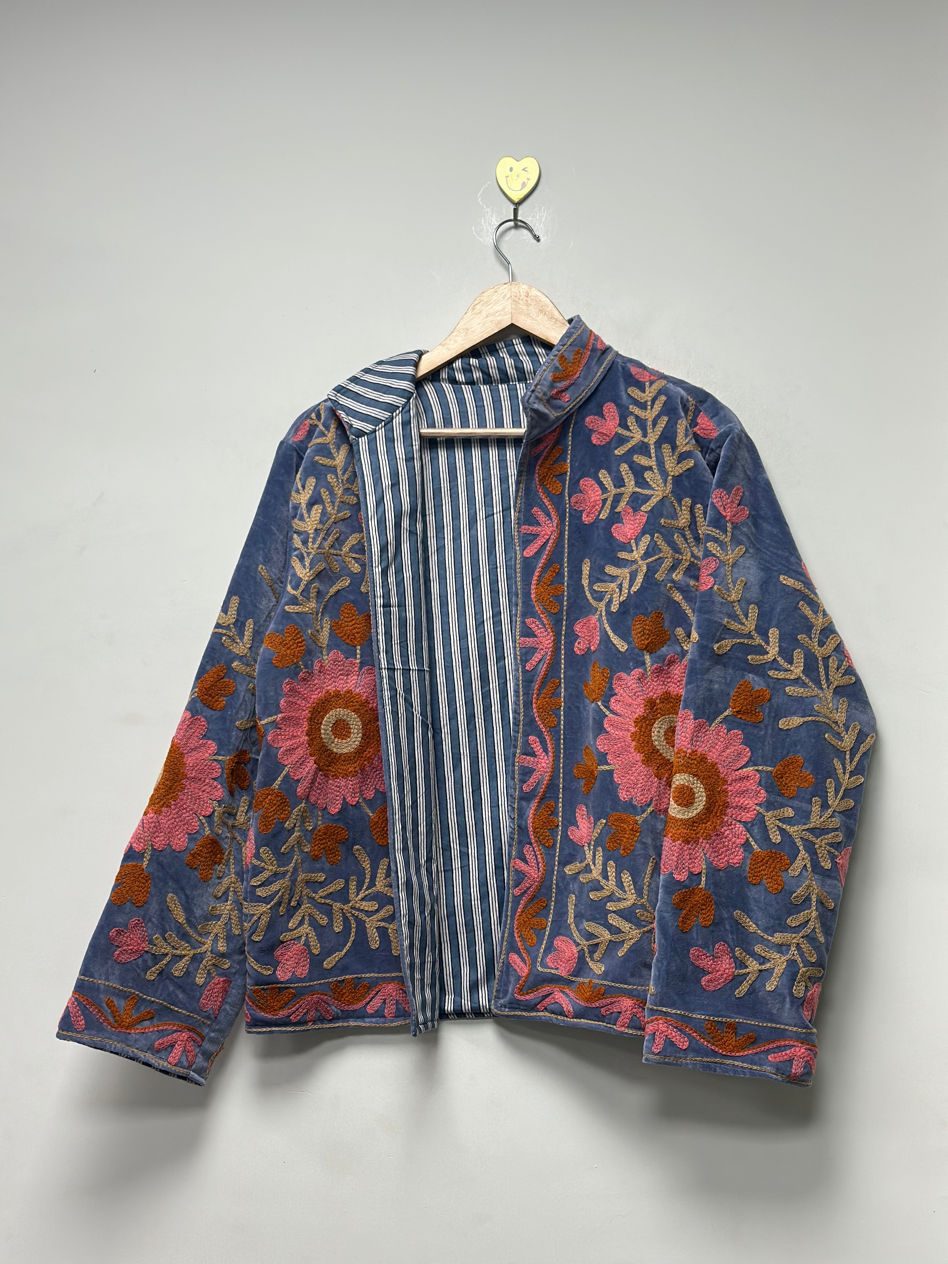 Suzani Embroidered Jacket for women Boho Floral Coat