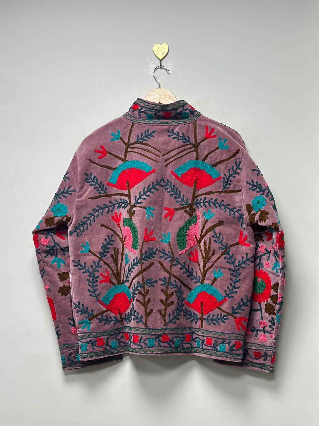 velvet embroidery jacket boho winterwear coat for unisex
