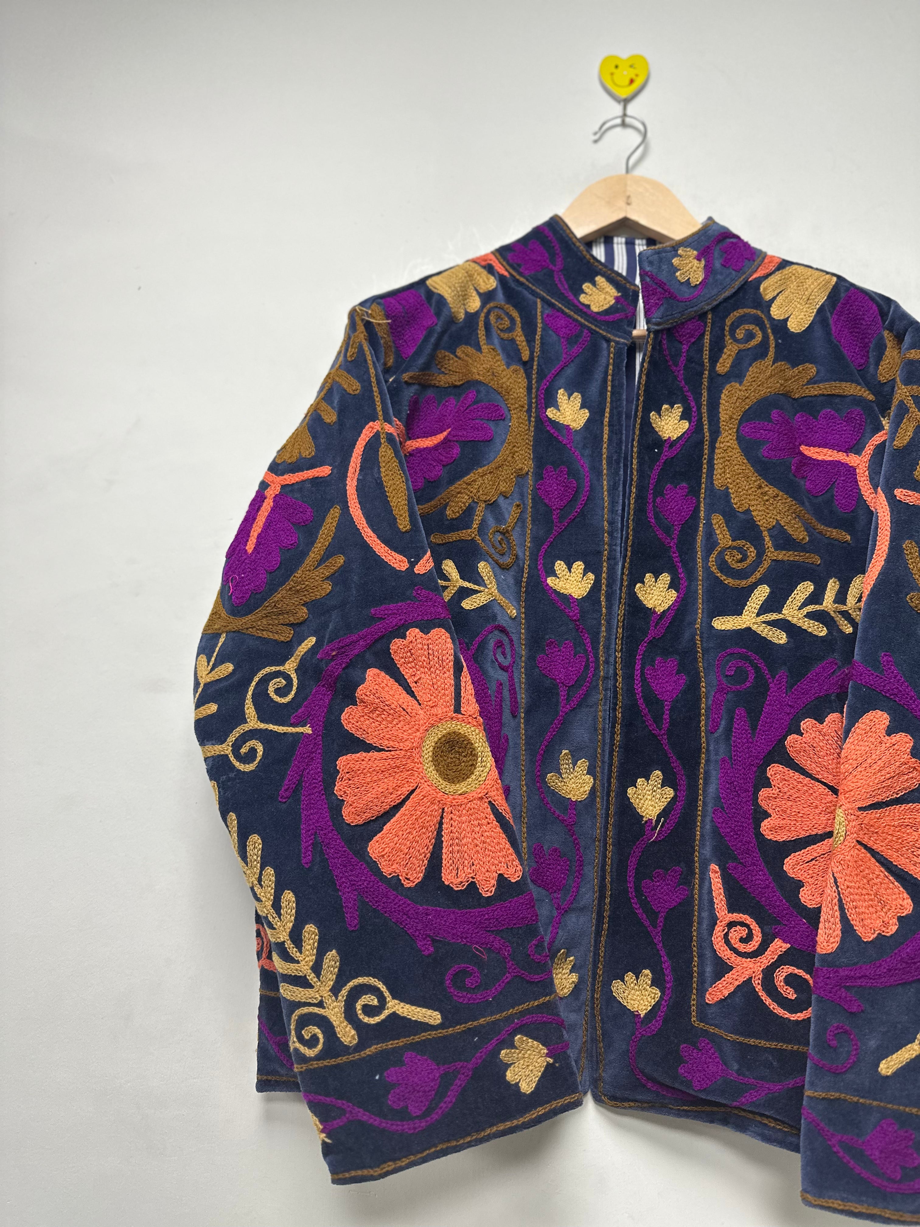 Handmade Velvet Suzani Jacket Winter Wear Jacket Womens Coat