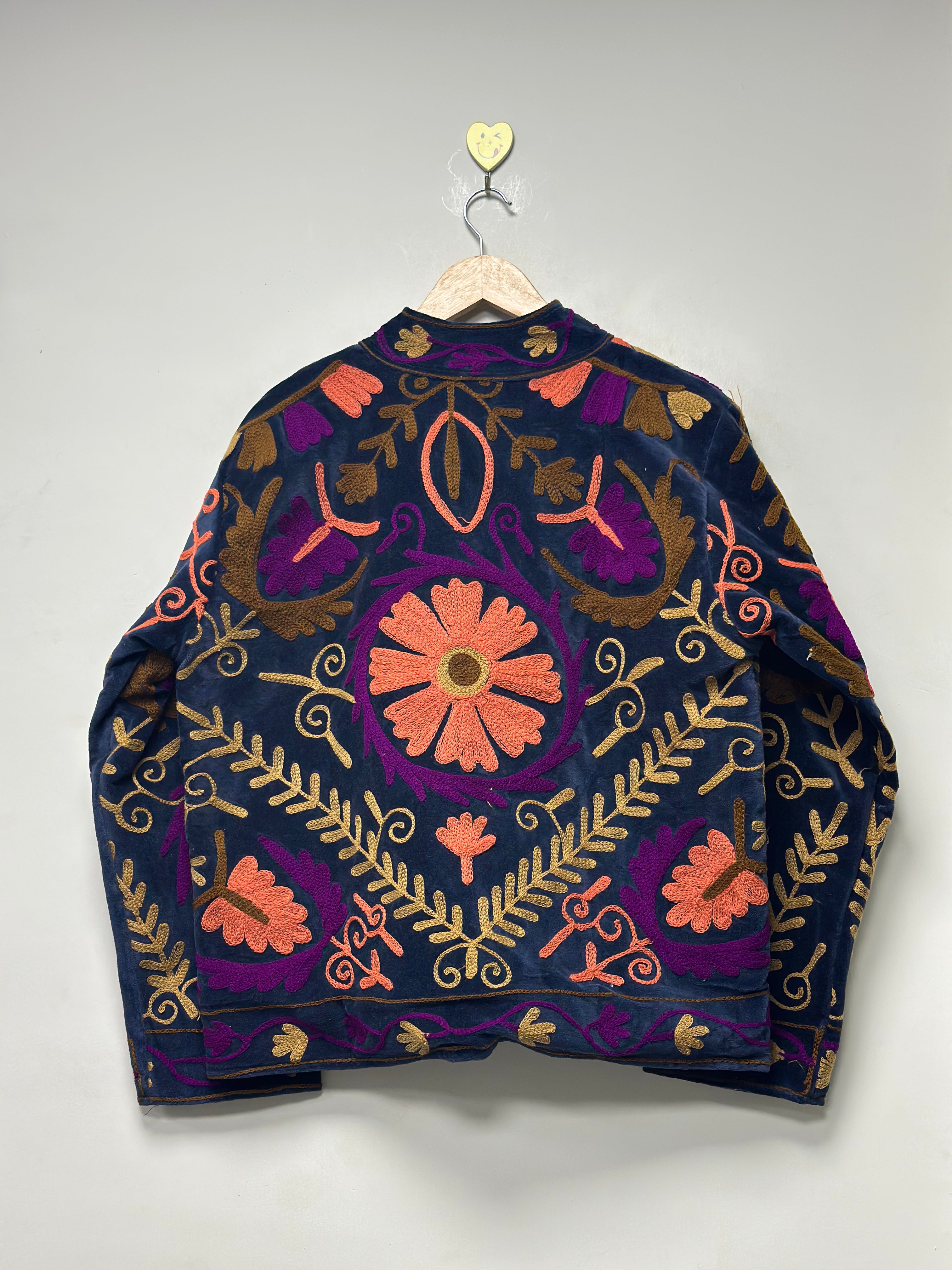Image of Handmade Velvet Suzani Jacket Winter Wear Jacket Womens Coat