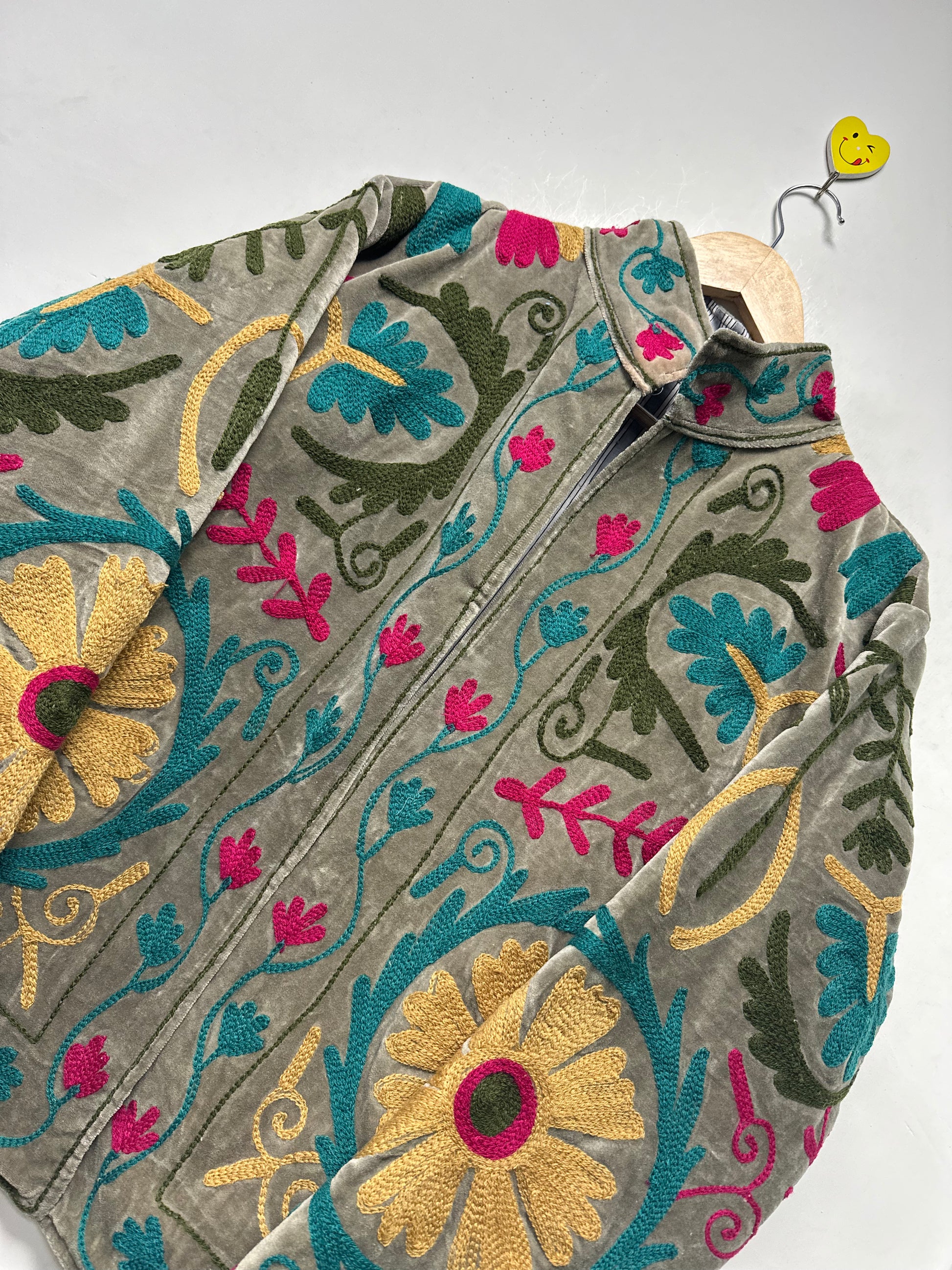 Velvet suzani jacket for women & men vitage embroidery coat