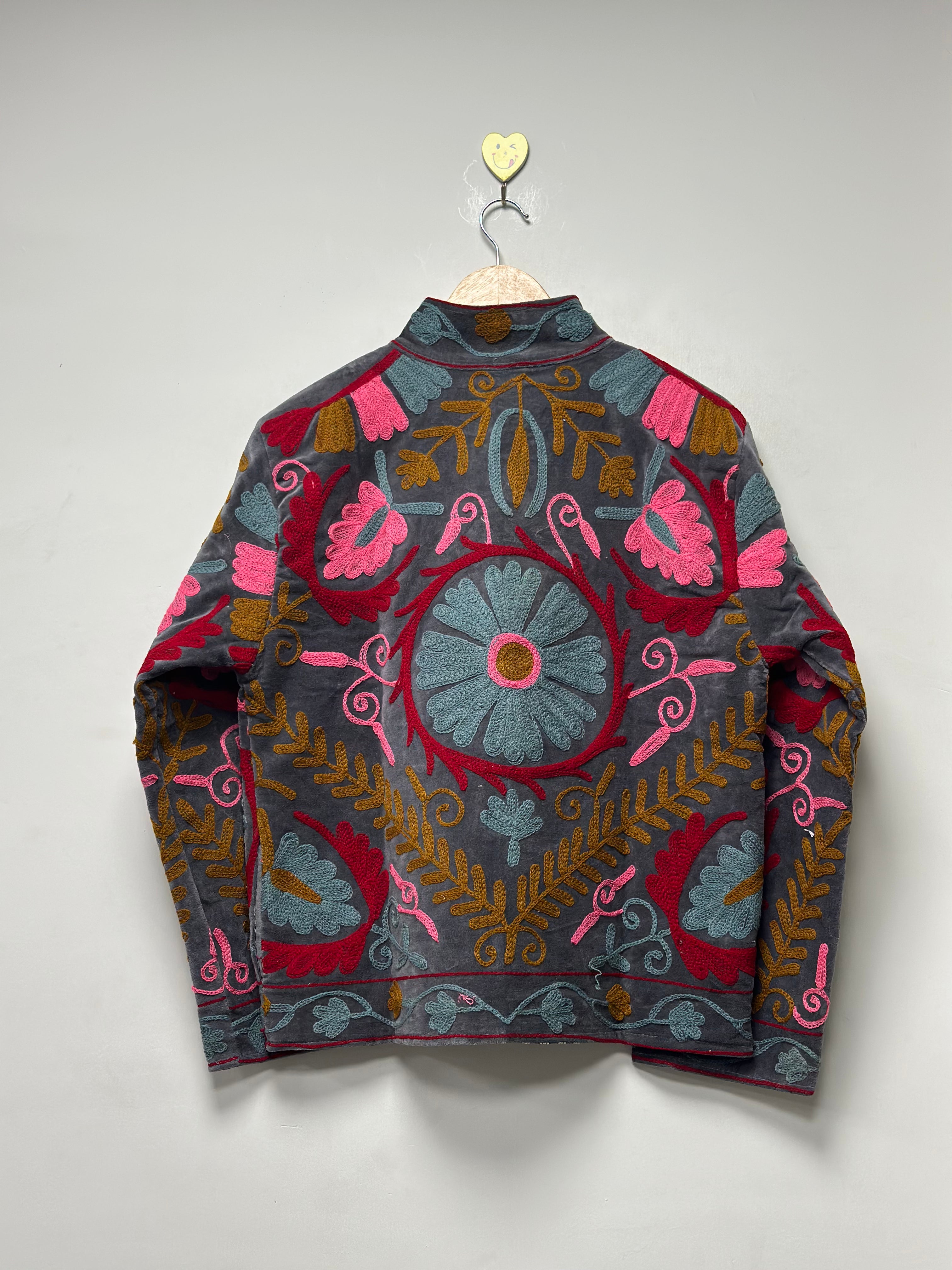 Image of Indian suzani embroidery womens jacket winterwear coat