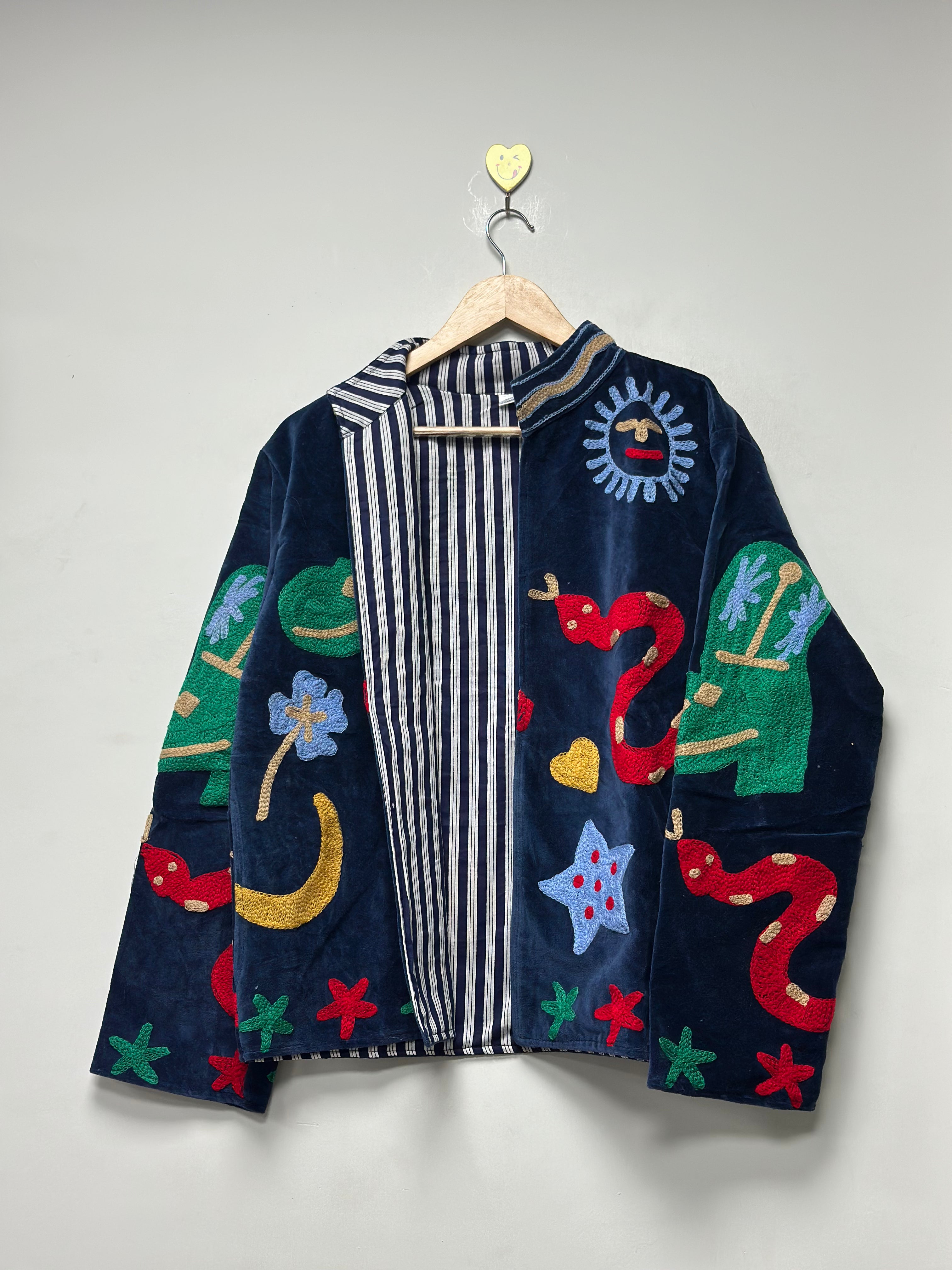 Image of Suzani Winter Wear Jacket Coat Womens Handmade Velvet Jacket