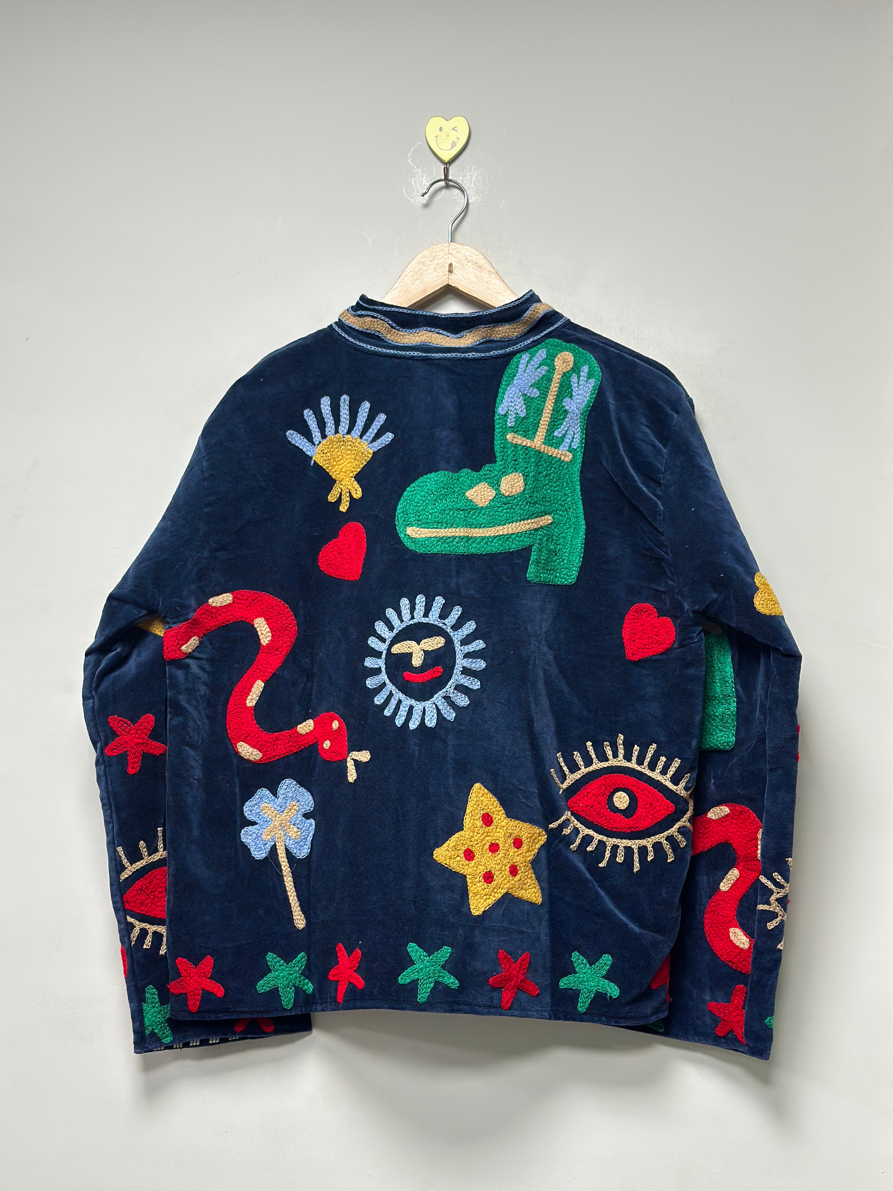 Image of Suzani Winter Wear Jacket Coat Womens Handmade Velvet Jacket