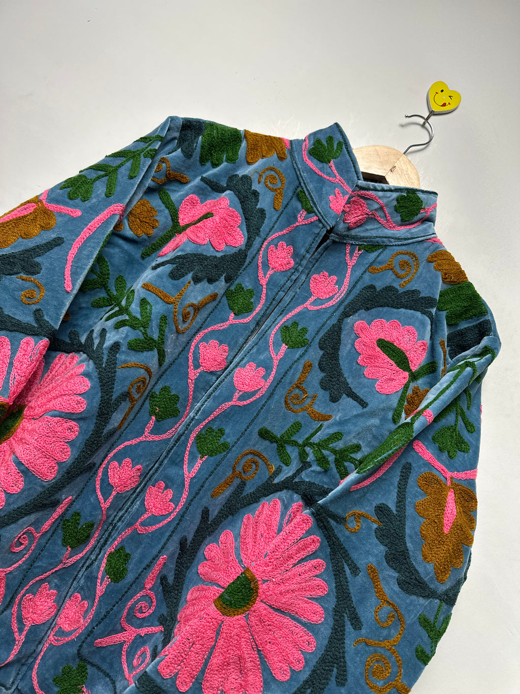Floral embroidery bomber jacket boho kantha jacket for unisex
