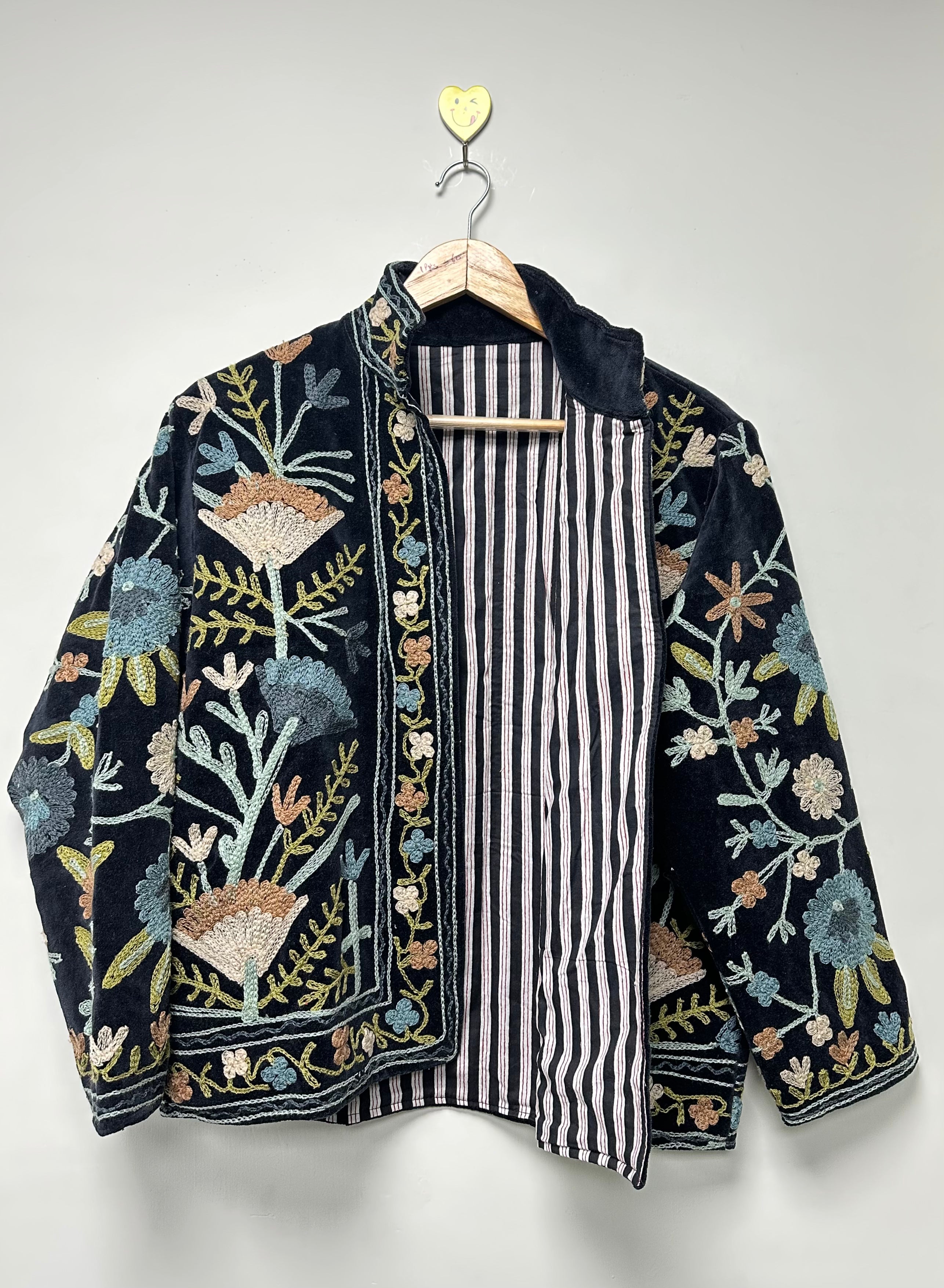 Image of Cotton Winter Wear Jacket for women & men Suzani Short Jacket
