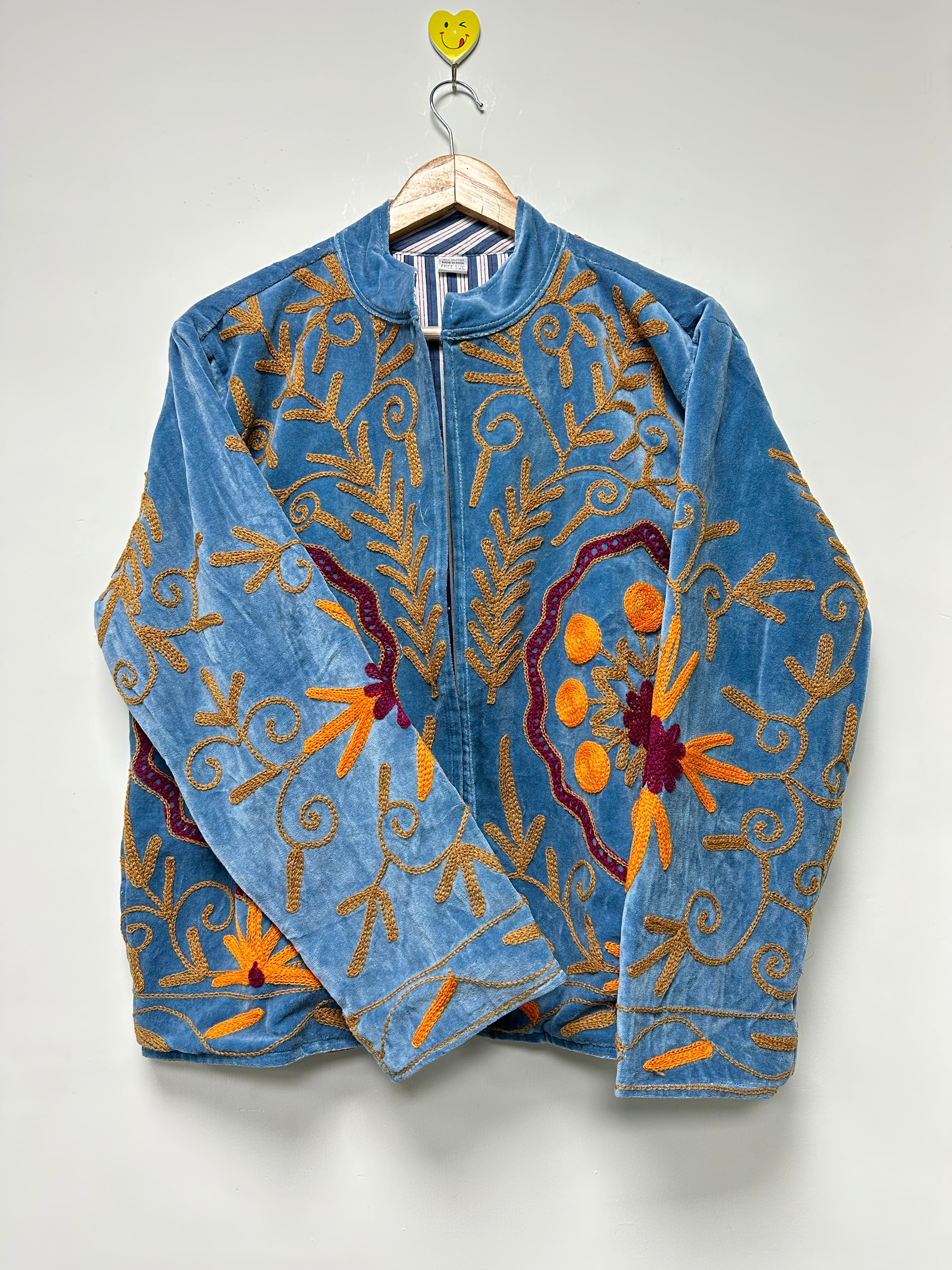Image of Winter wear suzani jacket womens Indain tranditional style coat