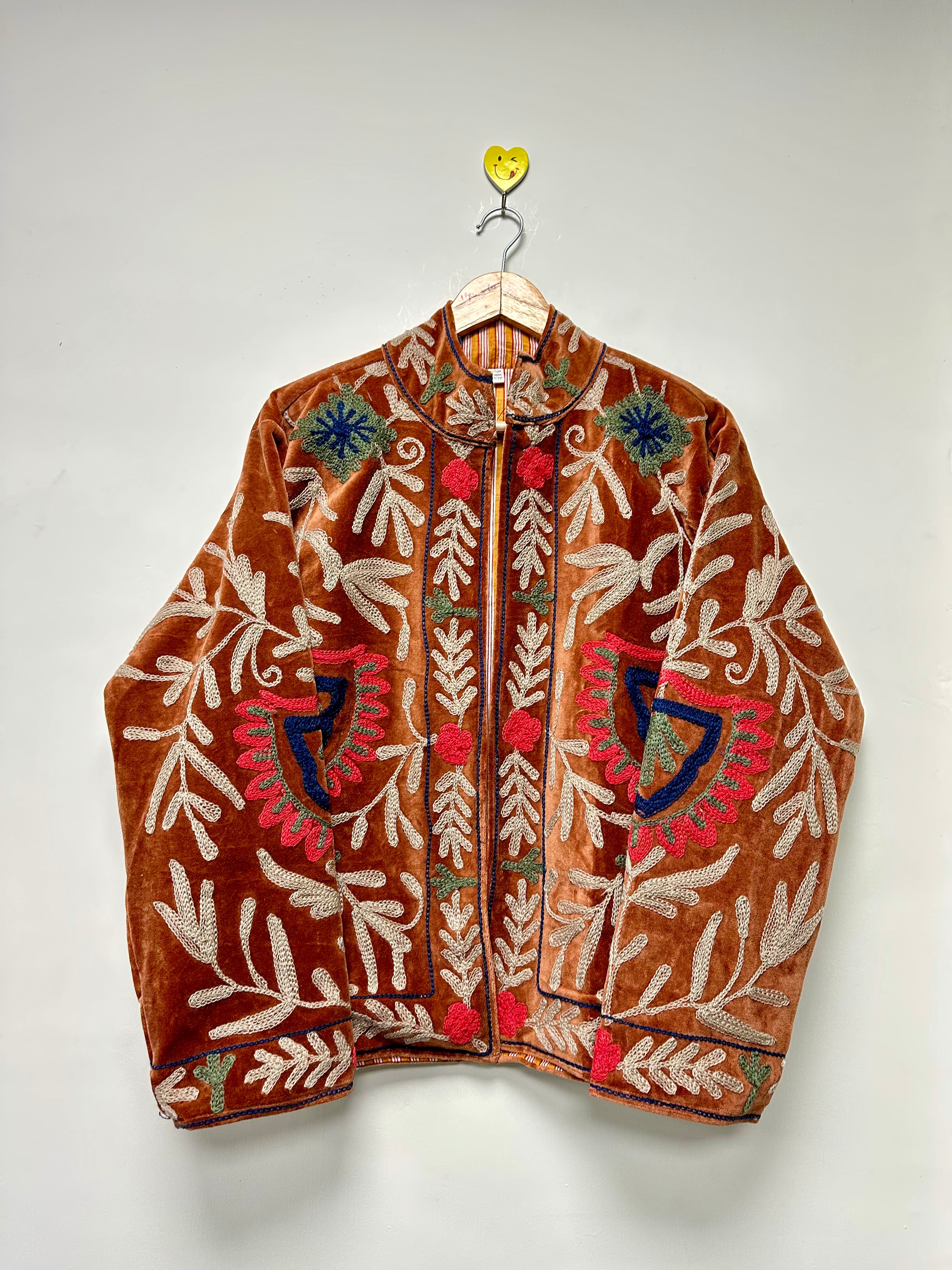 Handmade Bohemian Floral Coat for Women SUZANI jackets