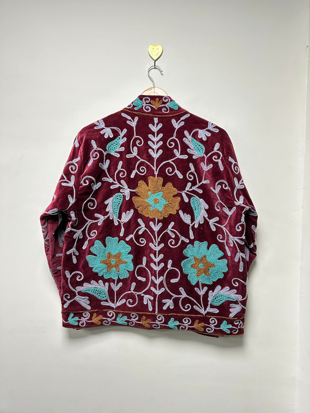 Boho Floral Cotton Jacket Suzani Style Ethnic Outerwear