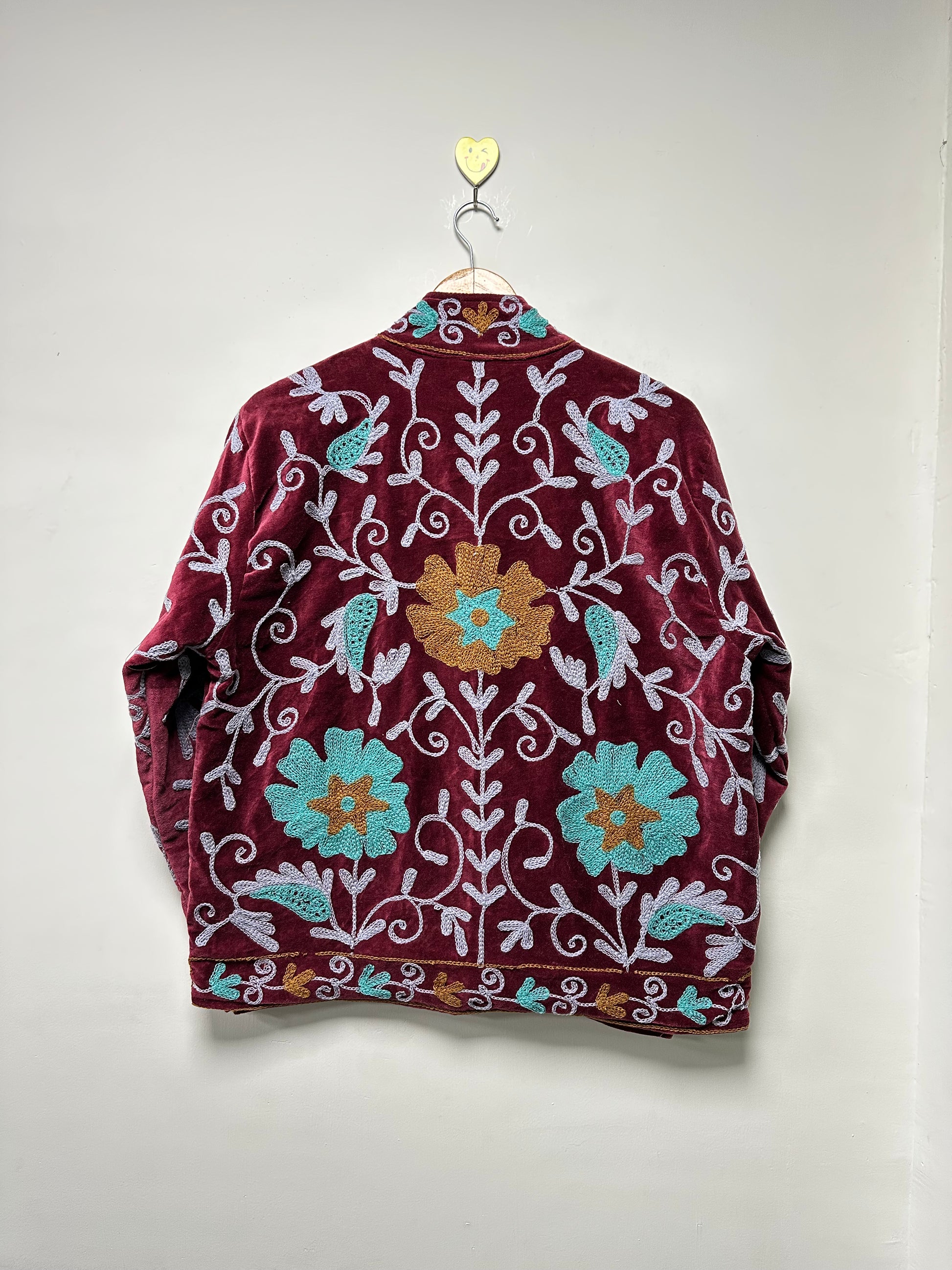 Boho Floral Cotton Jacket Suzani Style Ethnic Outerwear