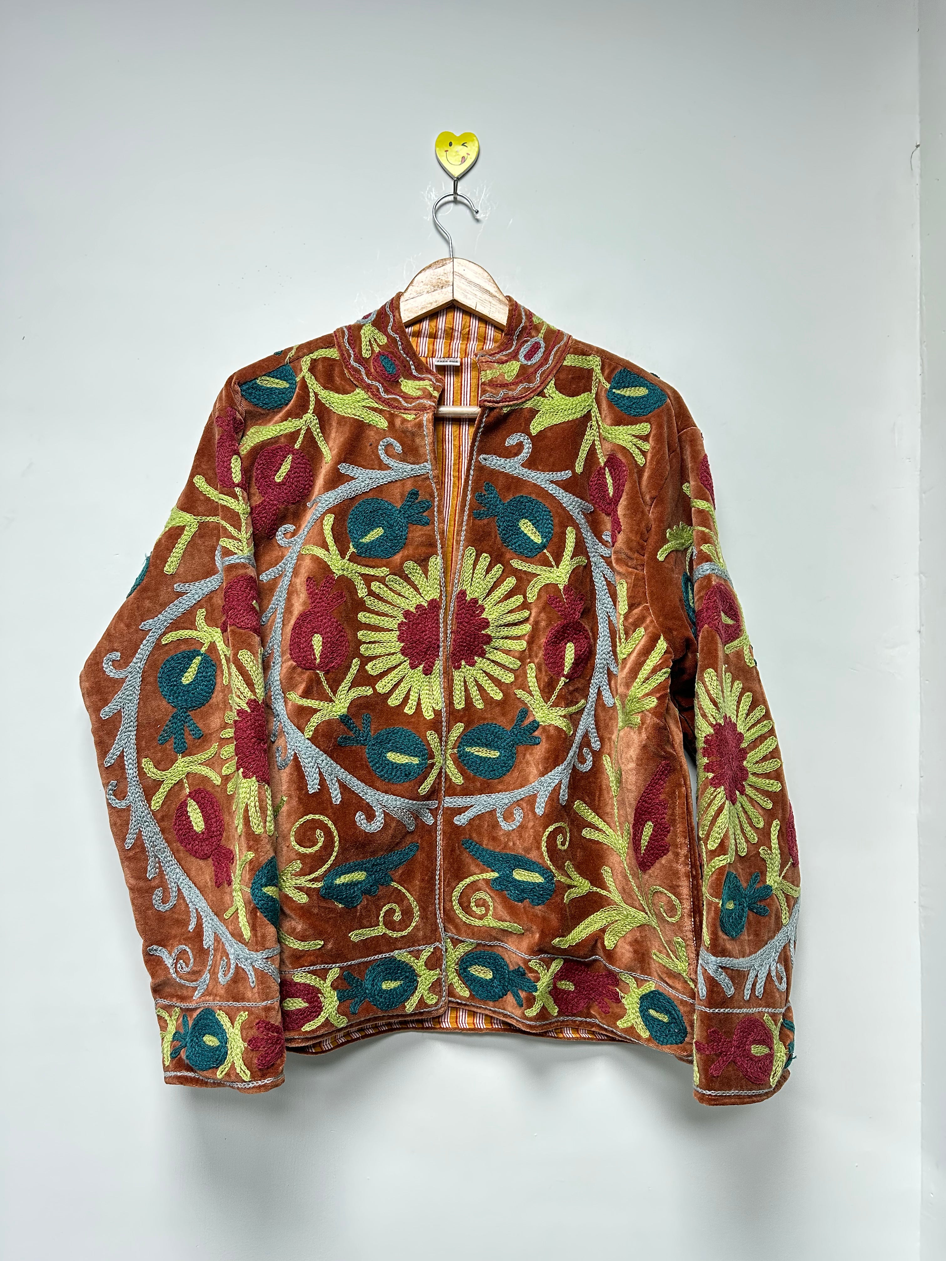 Handmade Velvet Jacket womens - Boho Winter Coat