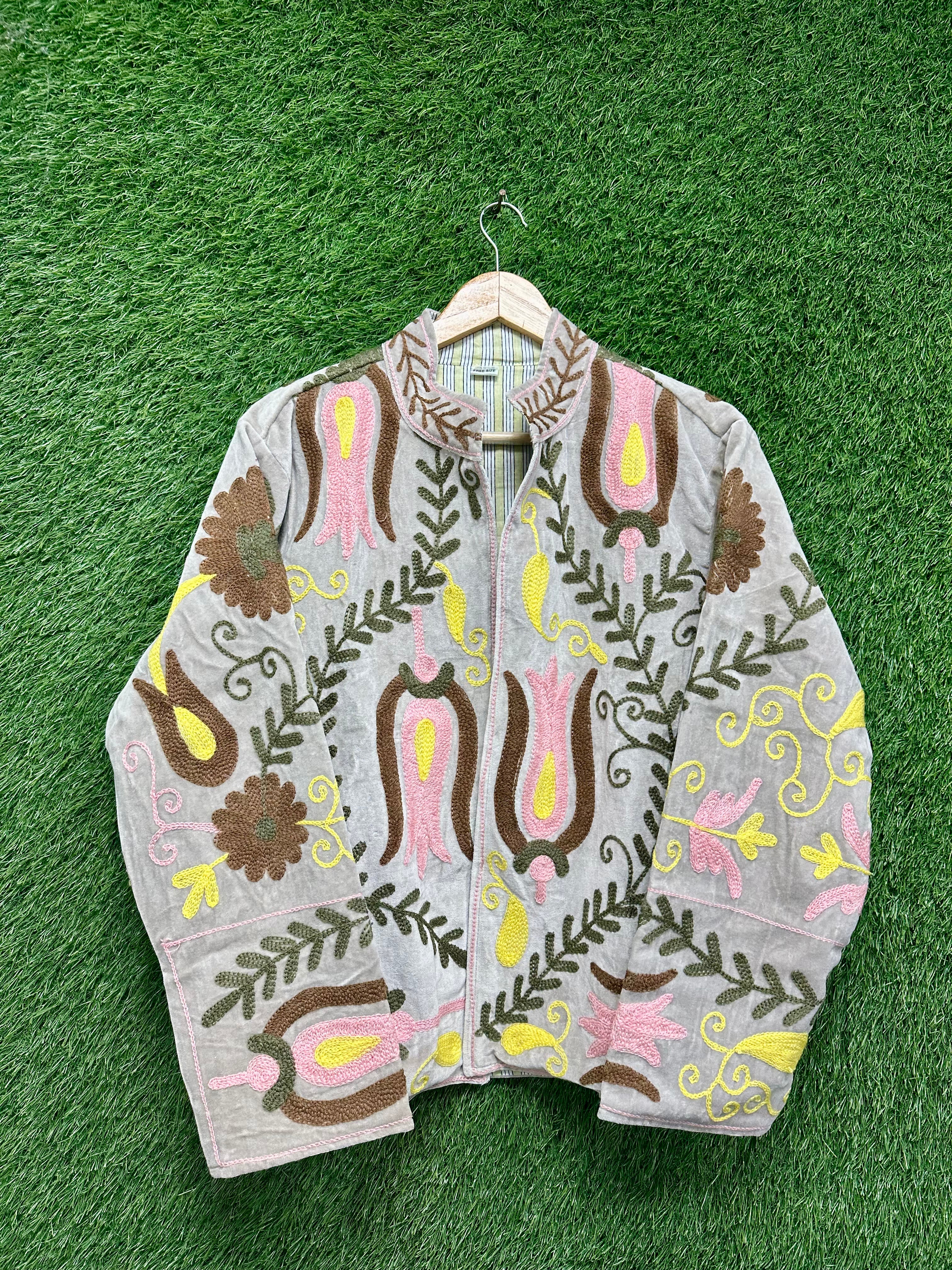 Women’s Premium Velvet Ethnic Jacket