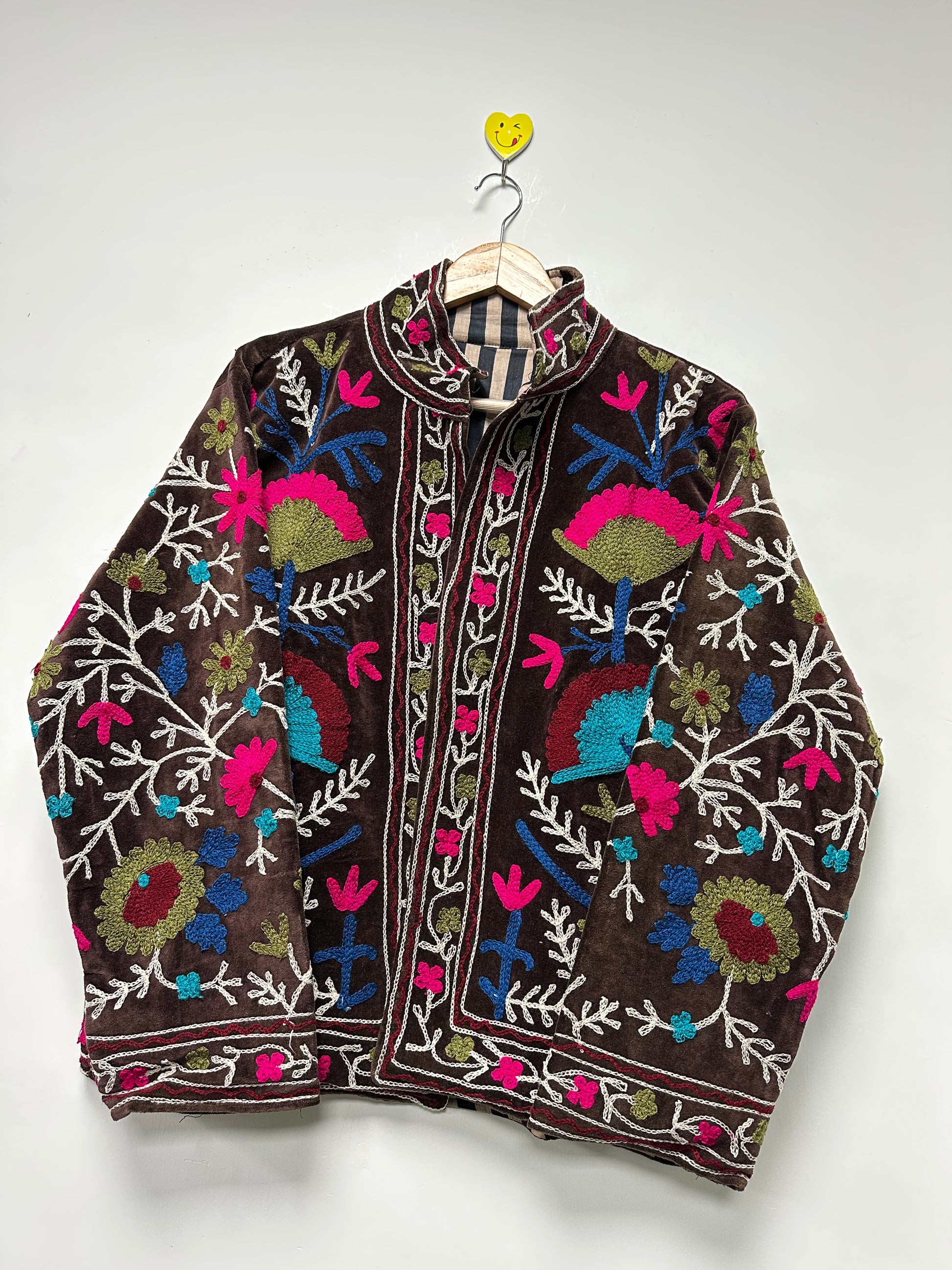 Handmade Boho Embroidery velvet Jacket