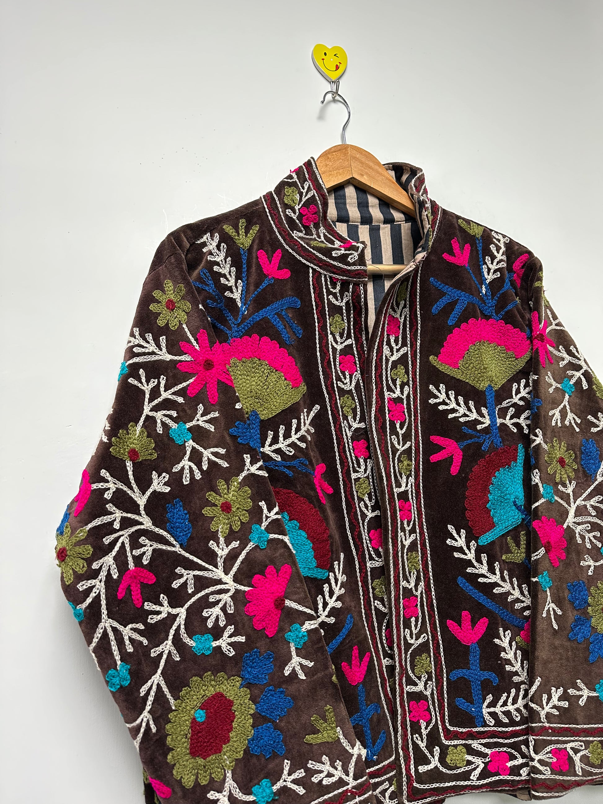 Handmade Boho Embroidery velvet Jacket