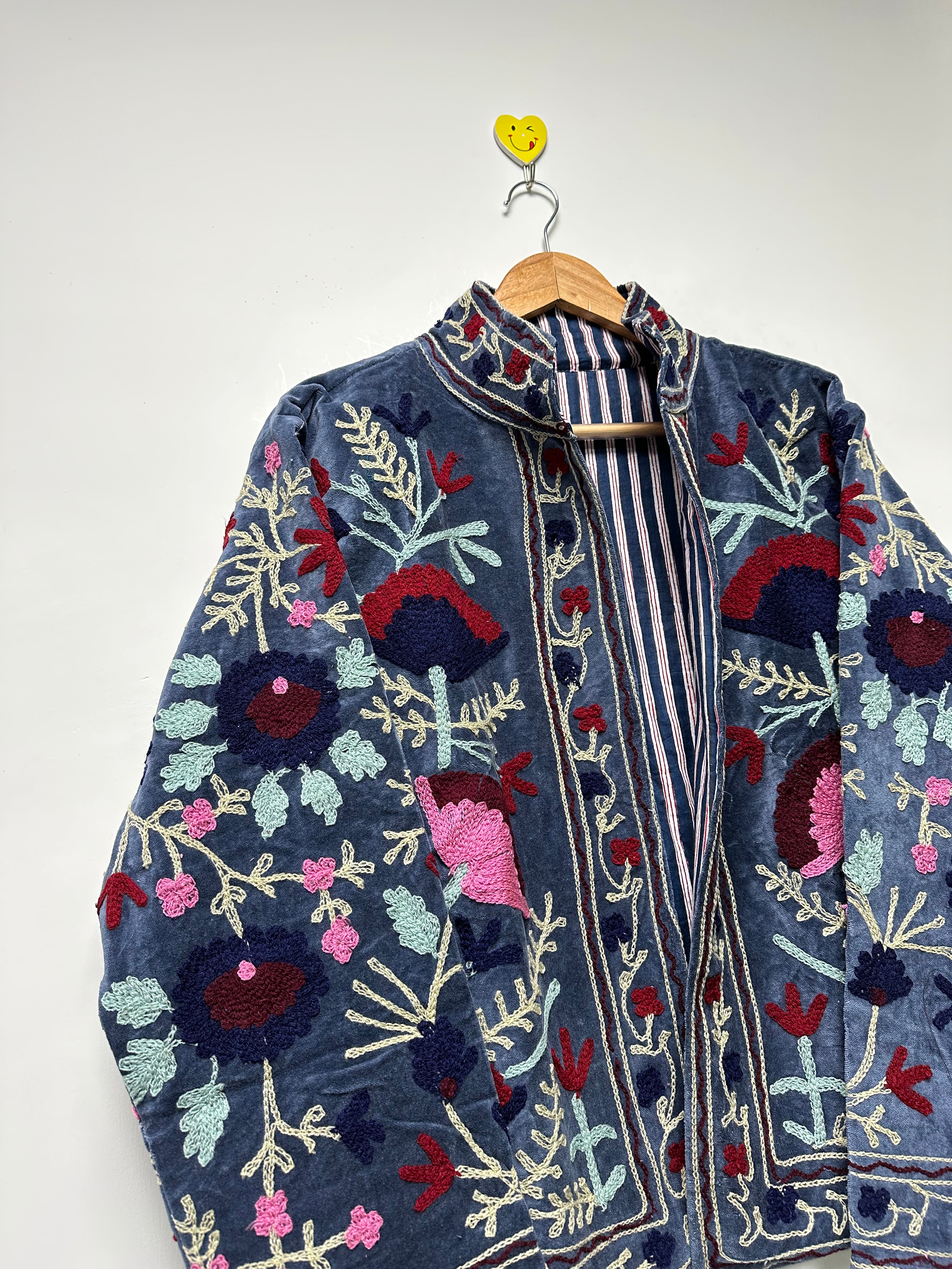 Handmade Indian Style Coat Velvet Suzani Jacket for women & men