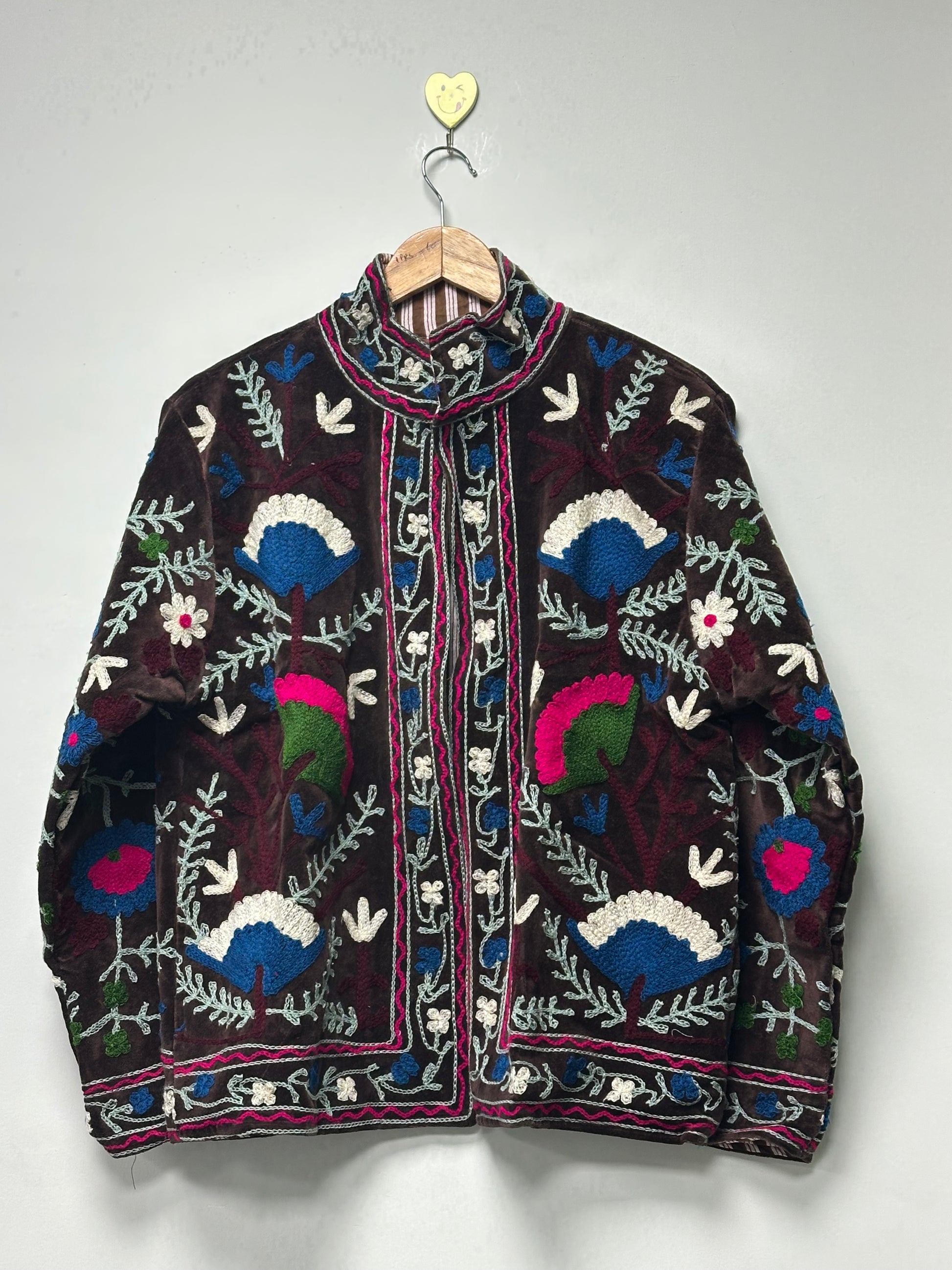 Boho hand Embroidery women winter wear jacket