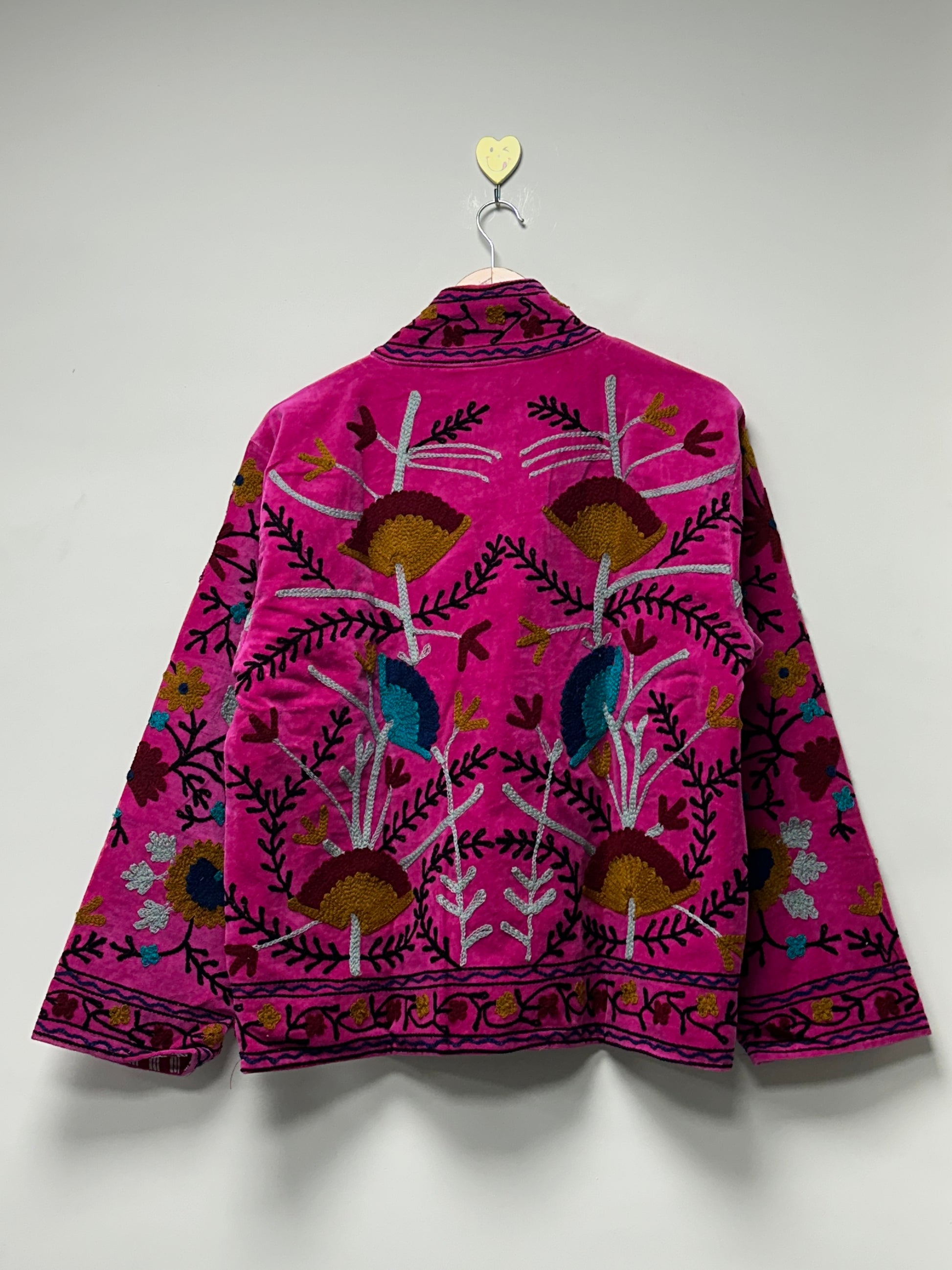 Handmade Boho Embroidery bomber Jacket