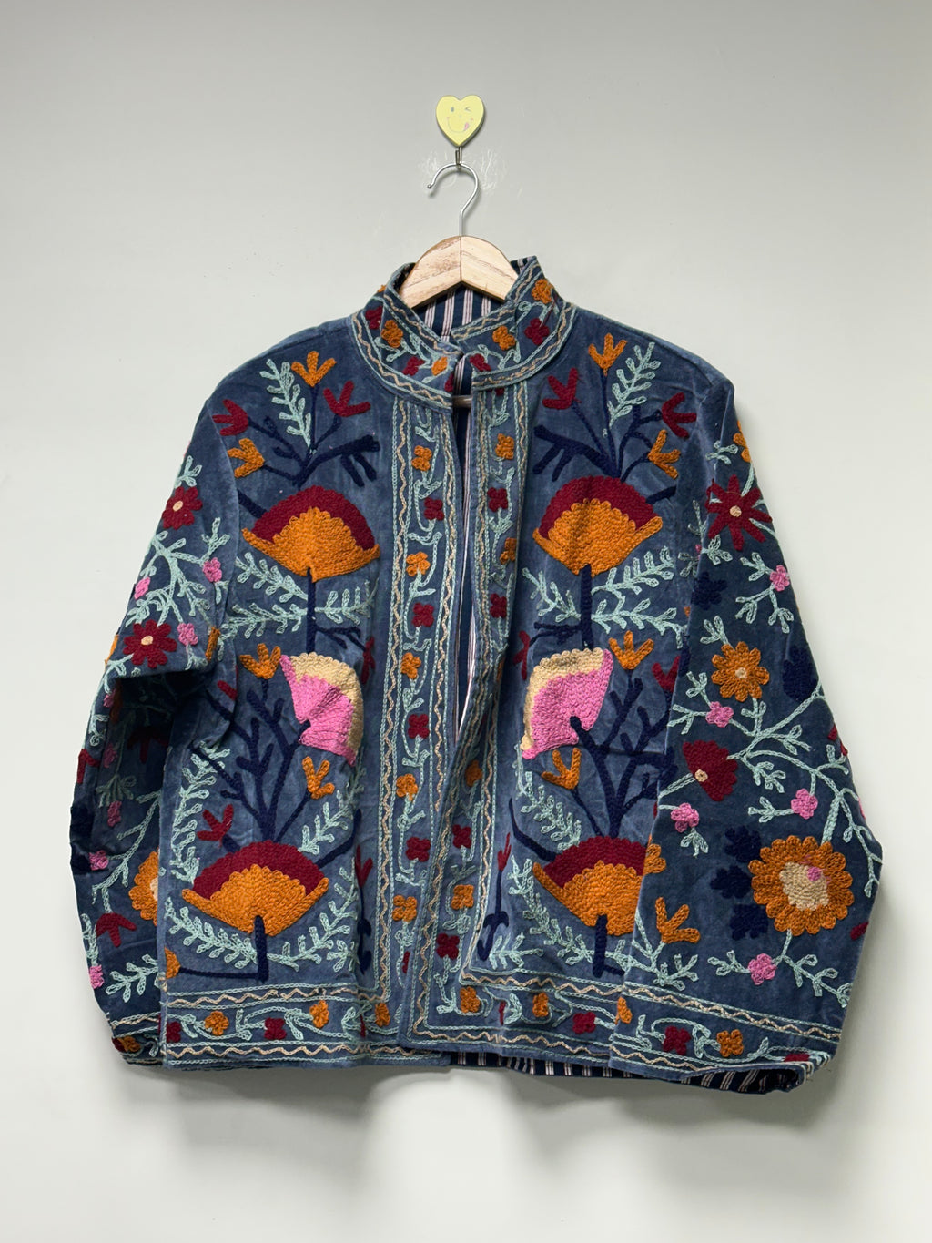 Luxury Hand Embroidered Velvet Suzani Jacket