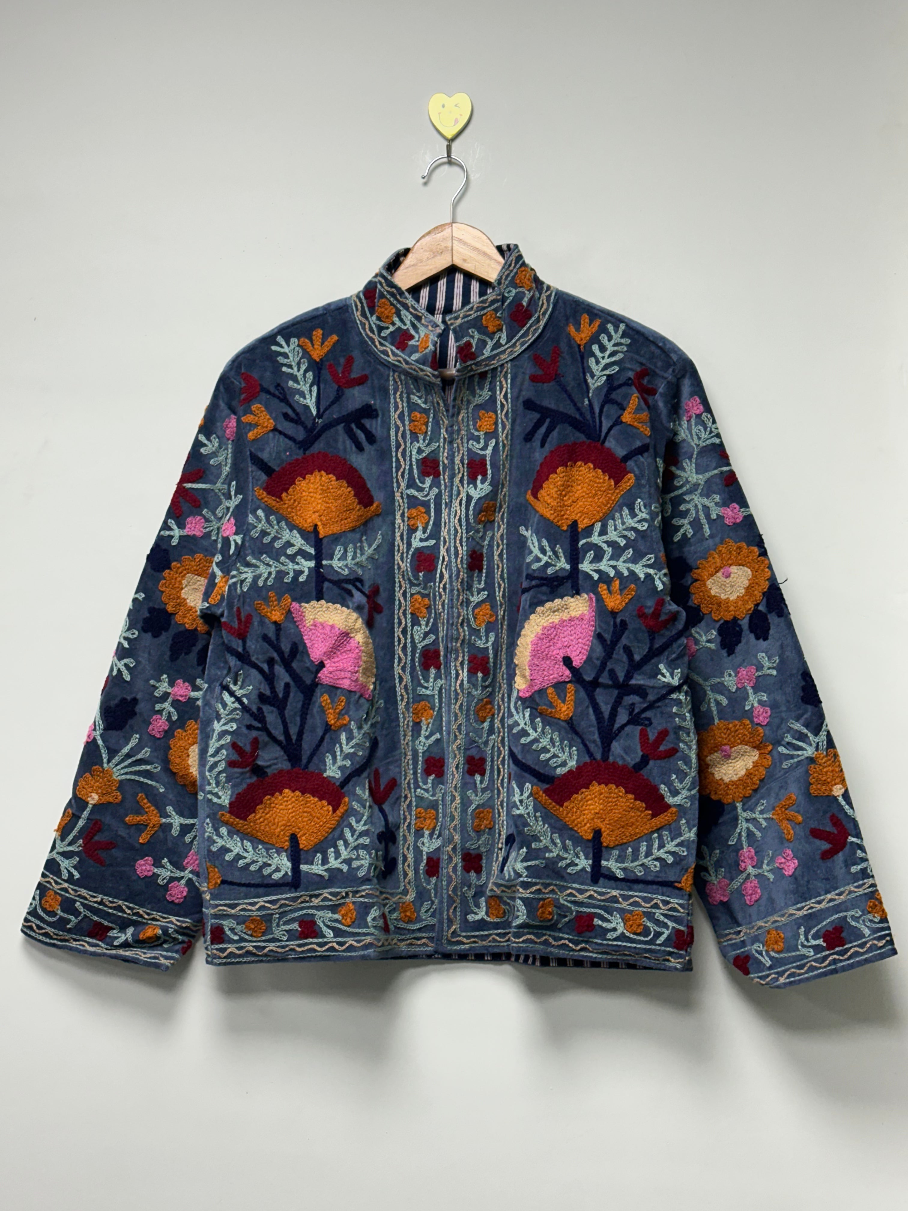 Luxury Hand Embroidered Velvet Suzani Jacket