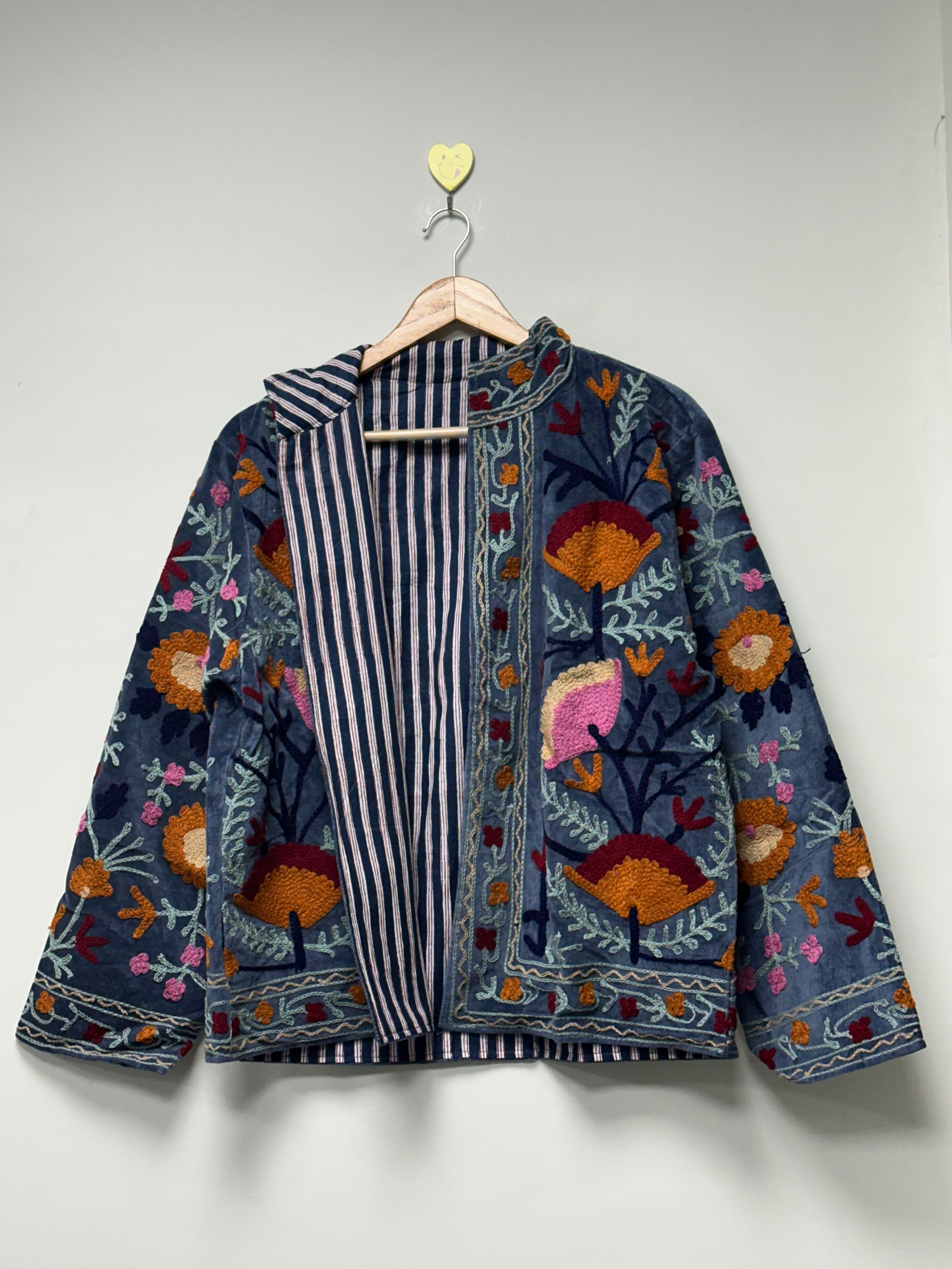 Image of Luxury Hand Embroidered Velvet Suzani Jacket