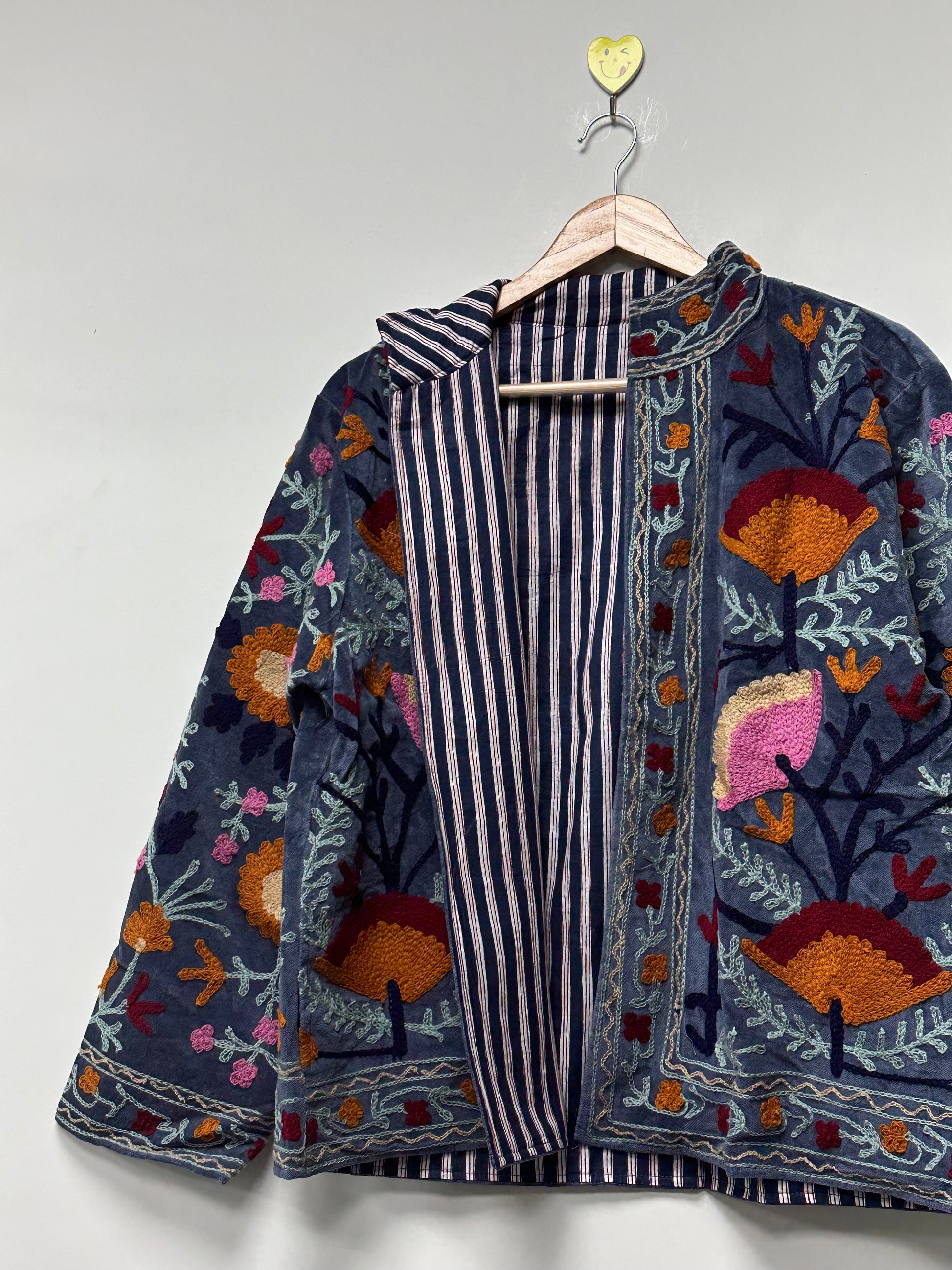 Luxury Hand Embroidered Velvet Suzani Jacket