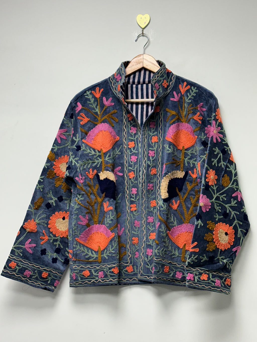 velvet winter wear suzani jacket for women